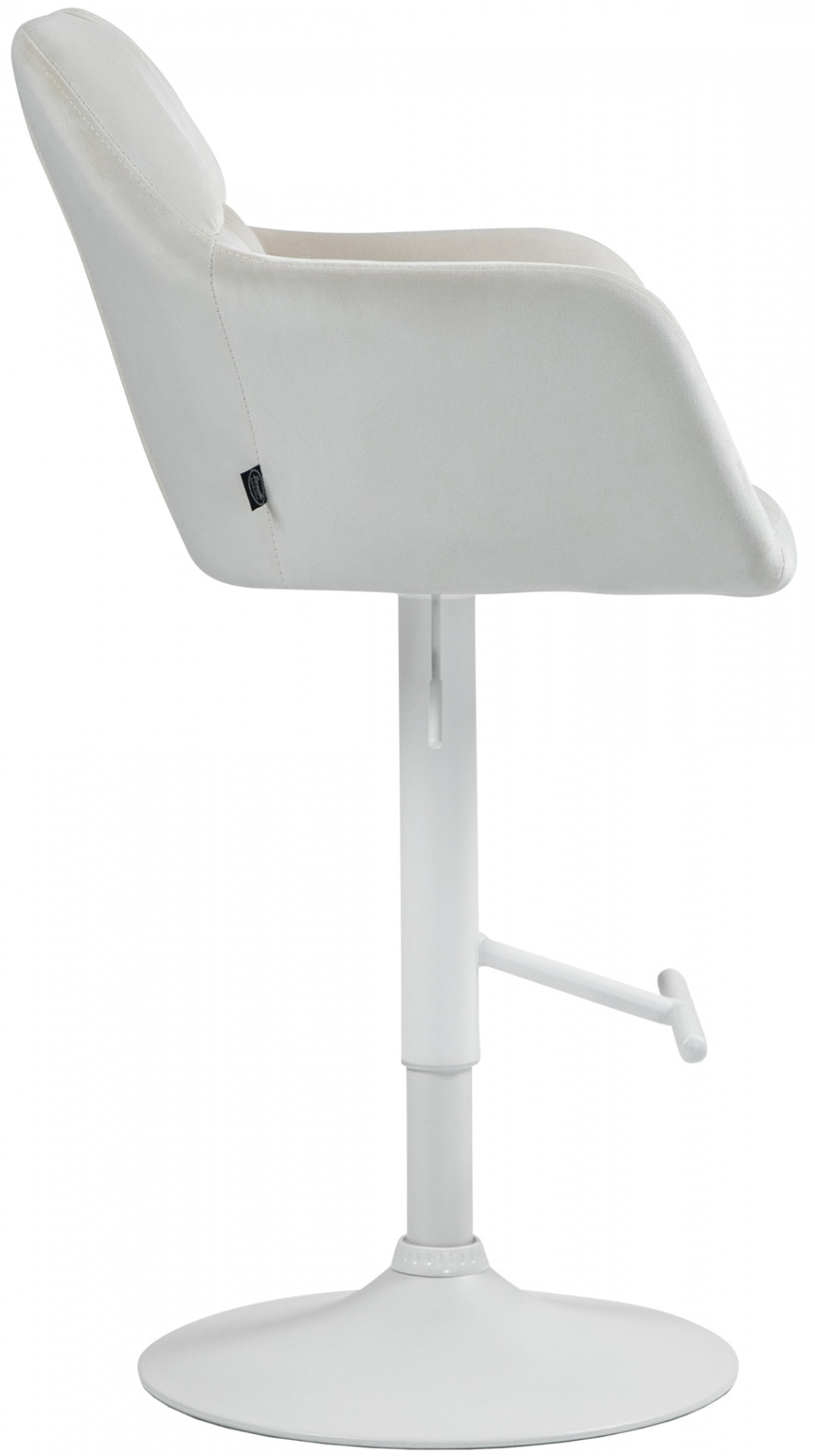 Barhocker Natoma Samt weiß, creme