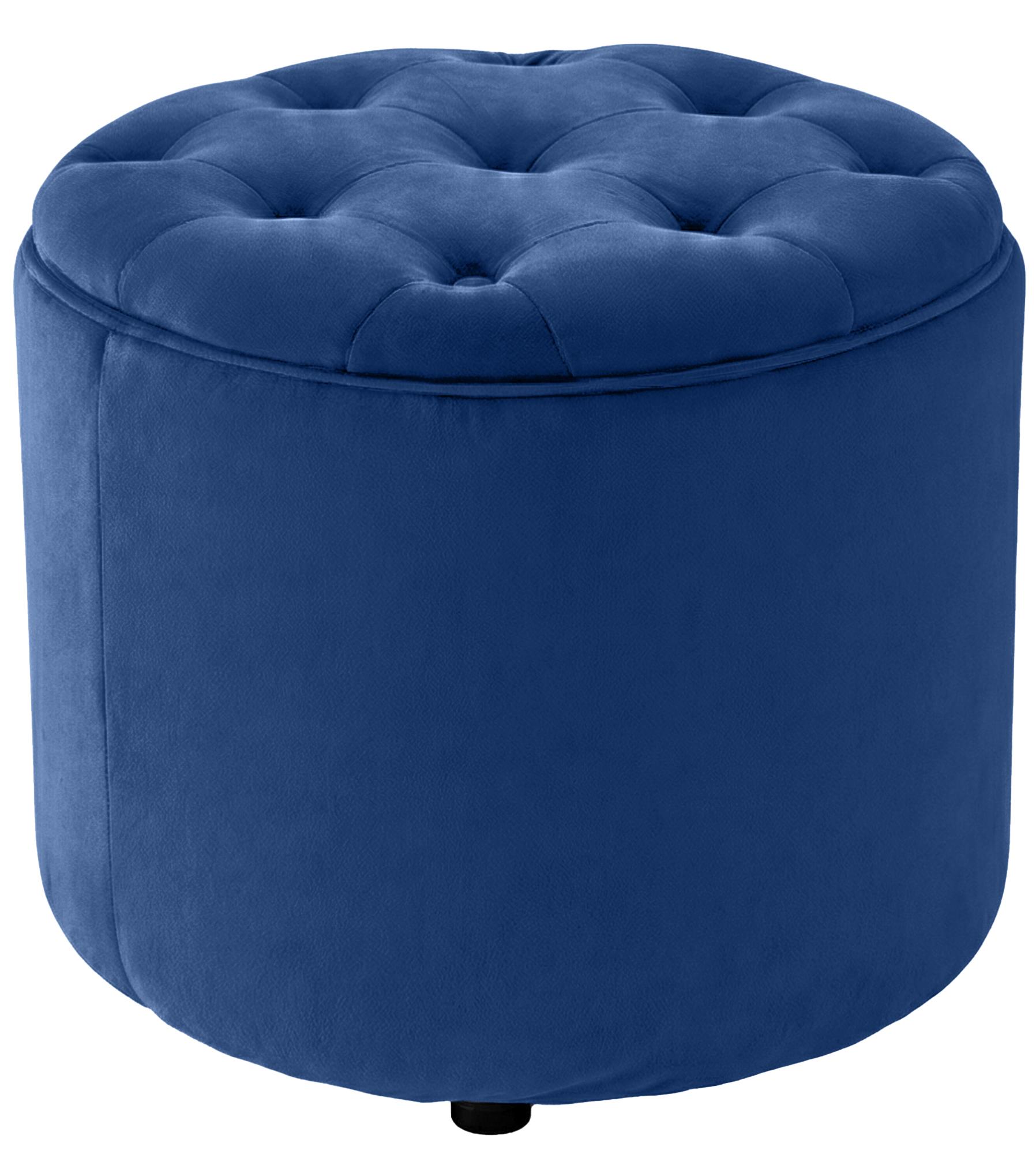 Sitzhocker Pantin Samt, blau