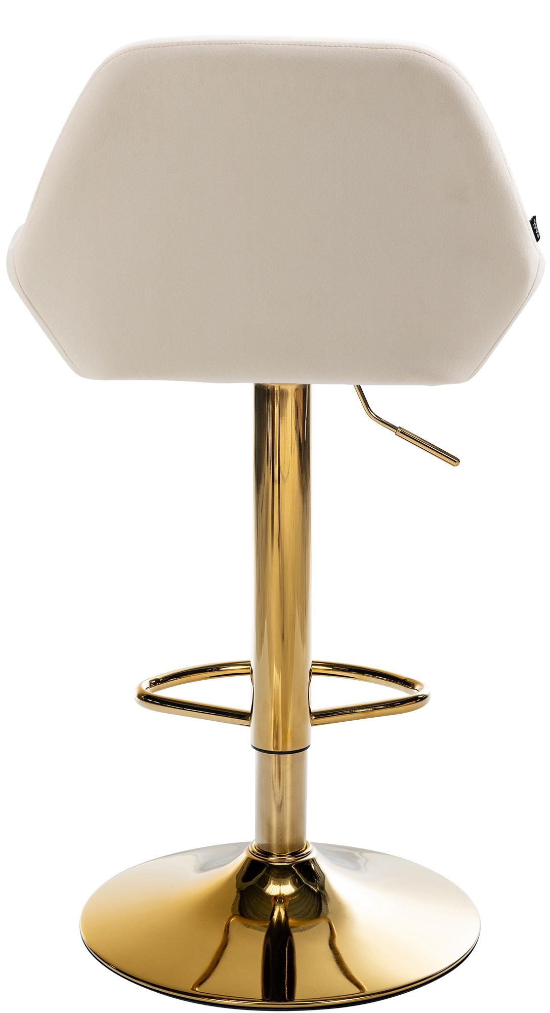 Barhocker Braga Gold Samt, creme