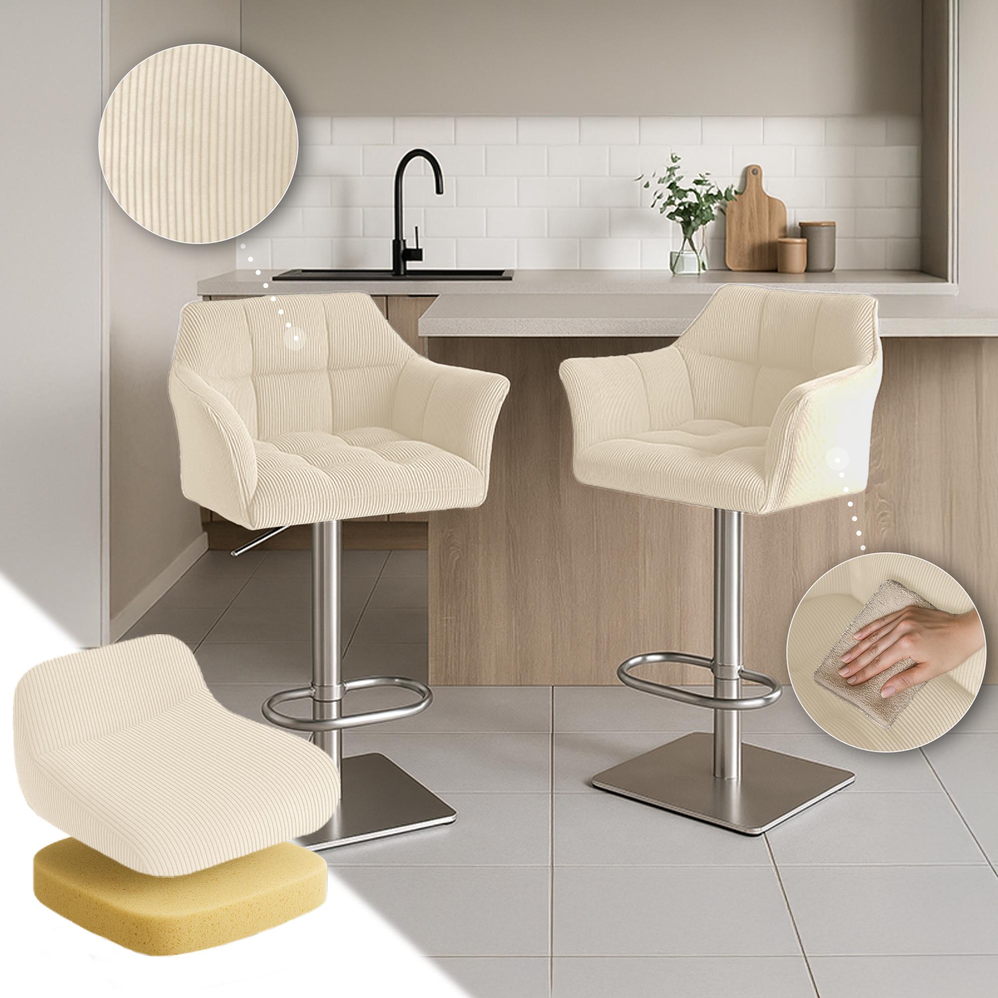 Barhocker Damaso E Cord, creme