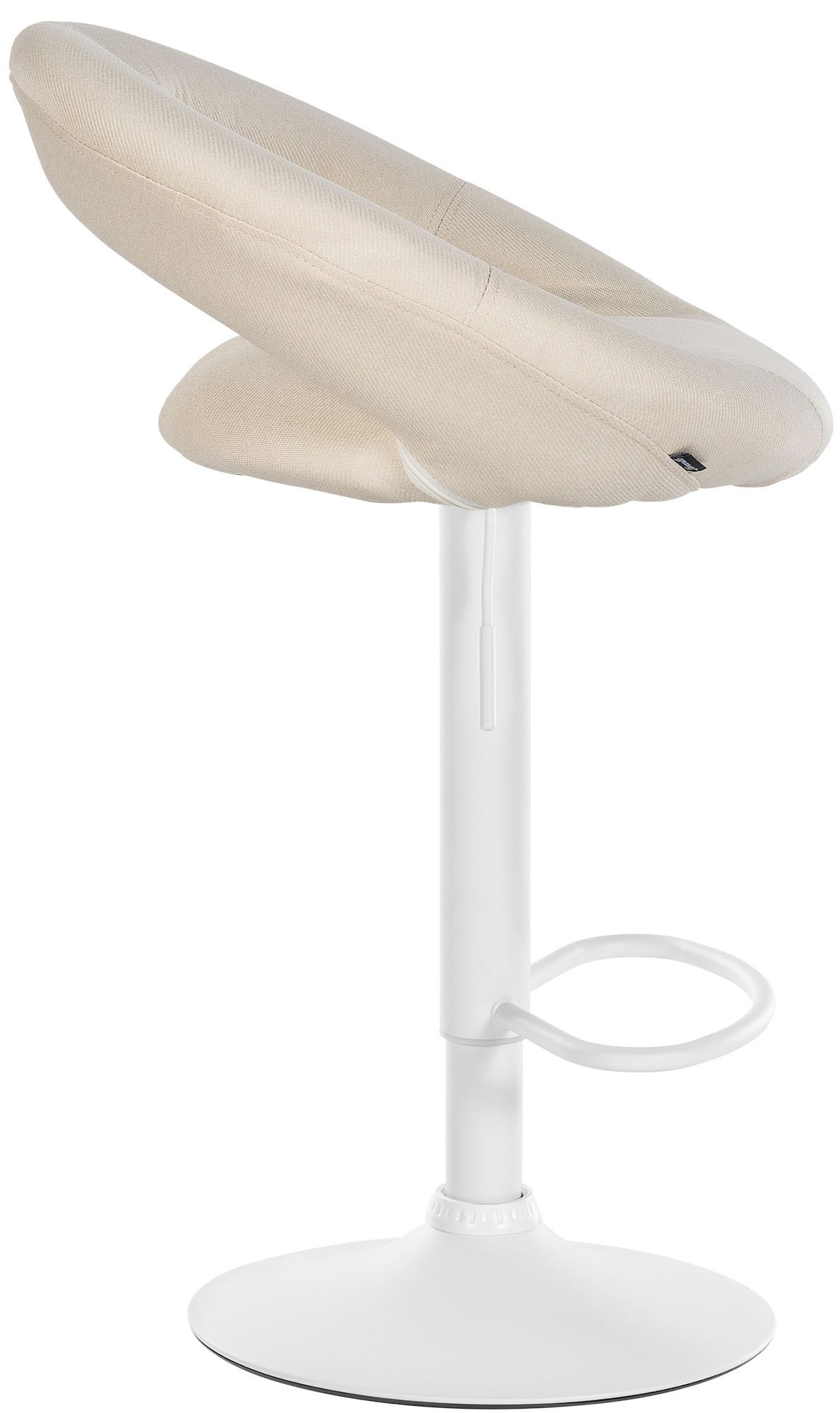 Barhocker Olinda Stoff weiß, creme