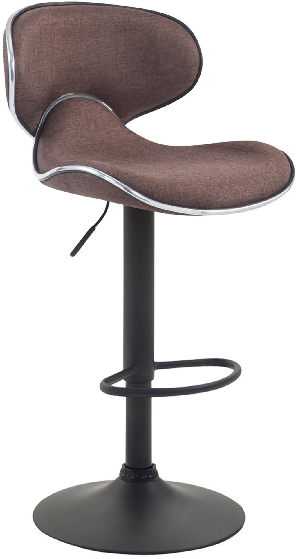 2er Set Barhocker Las Vegas V2 Stoff schwarz, braun