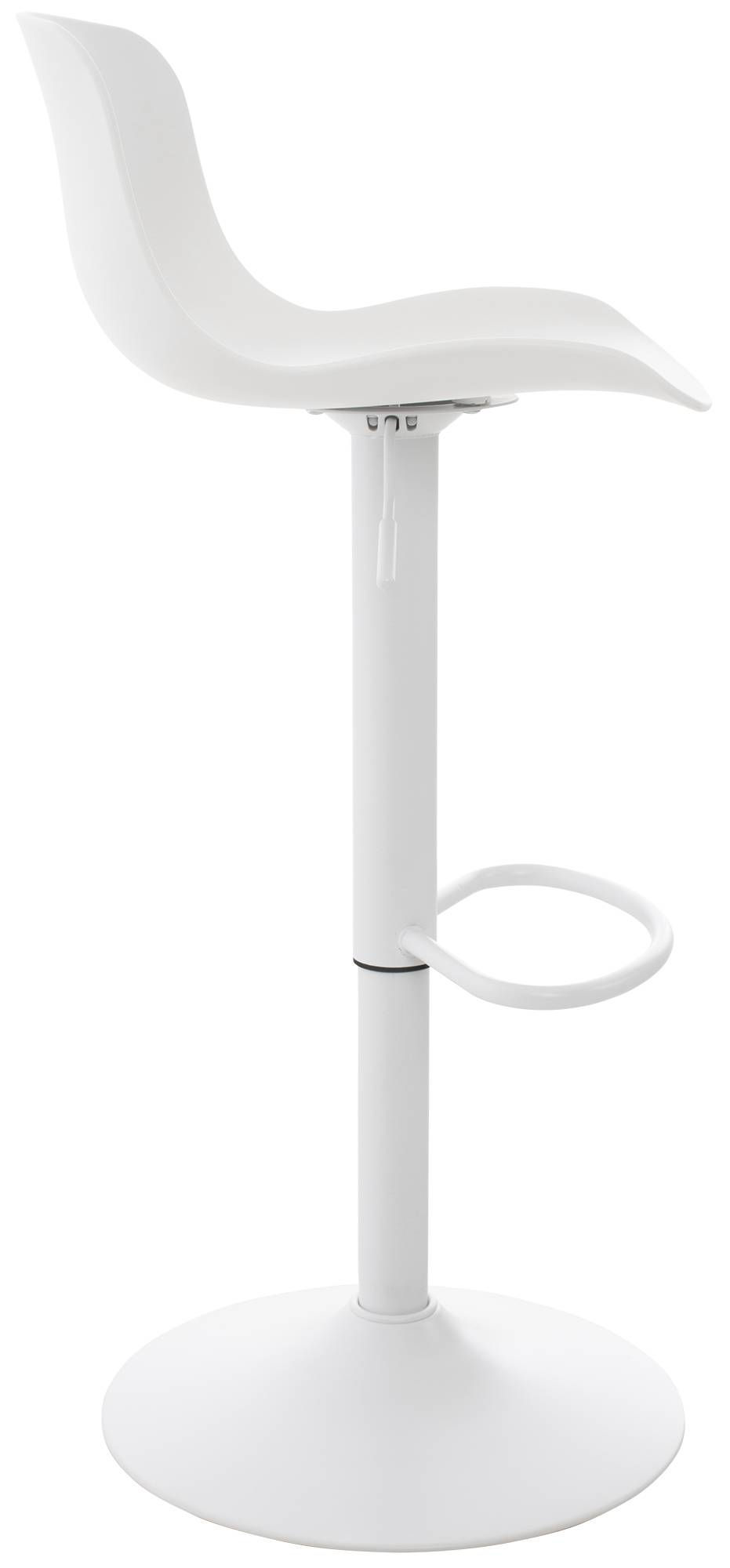 2er Bartisch Set Velor Kunststoff, weiß