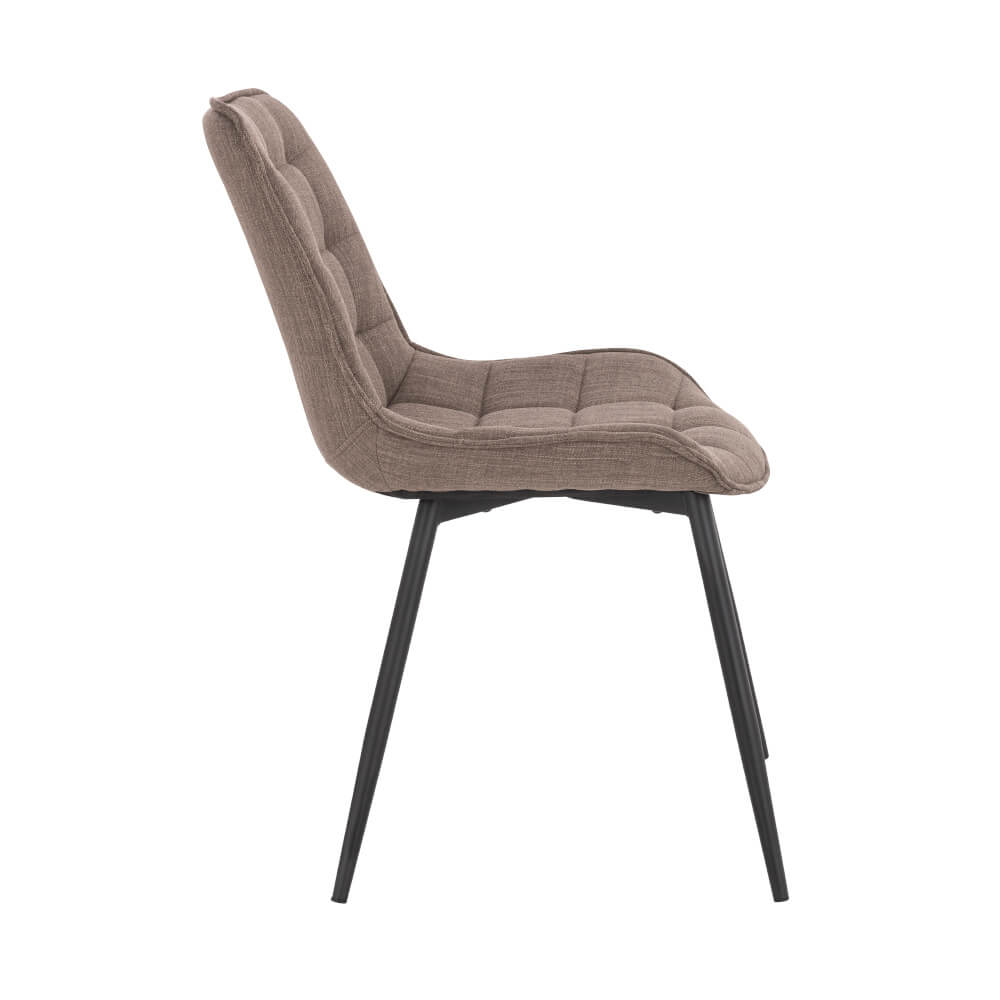 Polsterstuhl Esszimmer Webstoff IKALO – 8er Set Grau/Braun