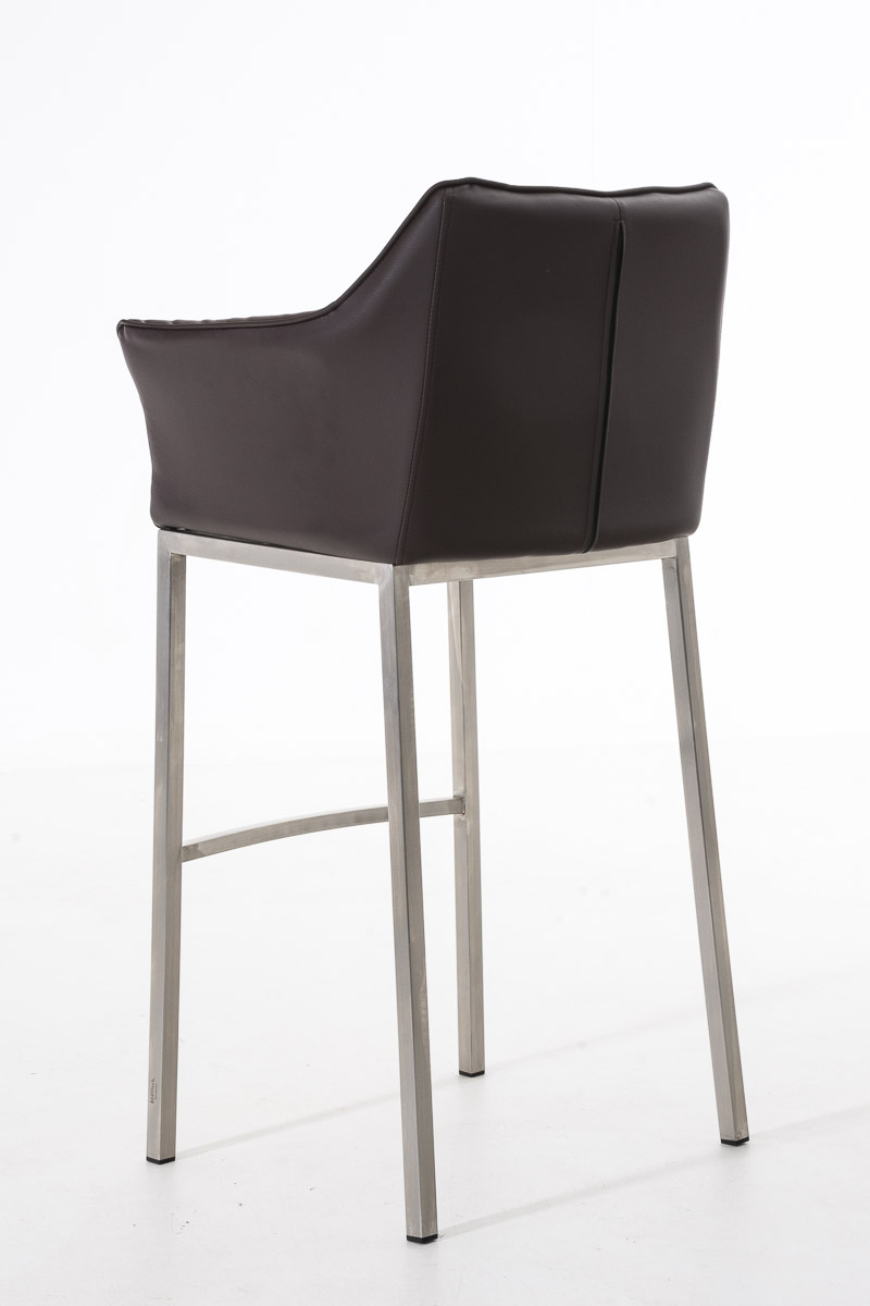 Barhocker Damaso E mit 4-Fuß Gestell, braun