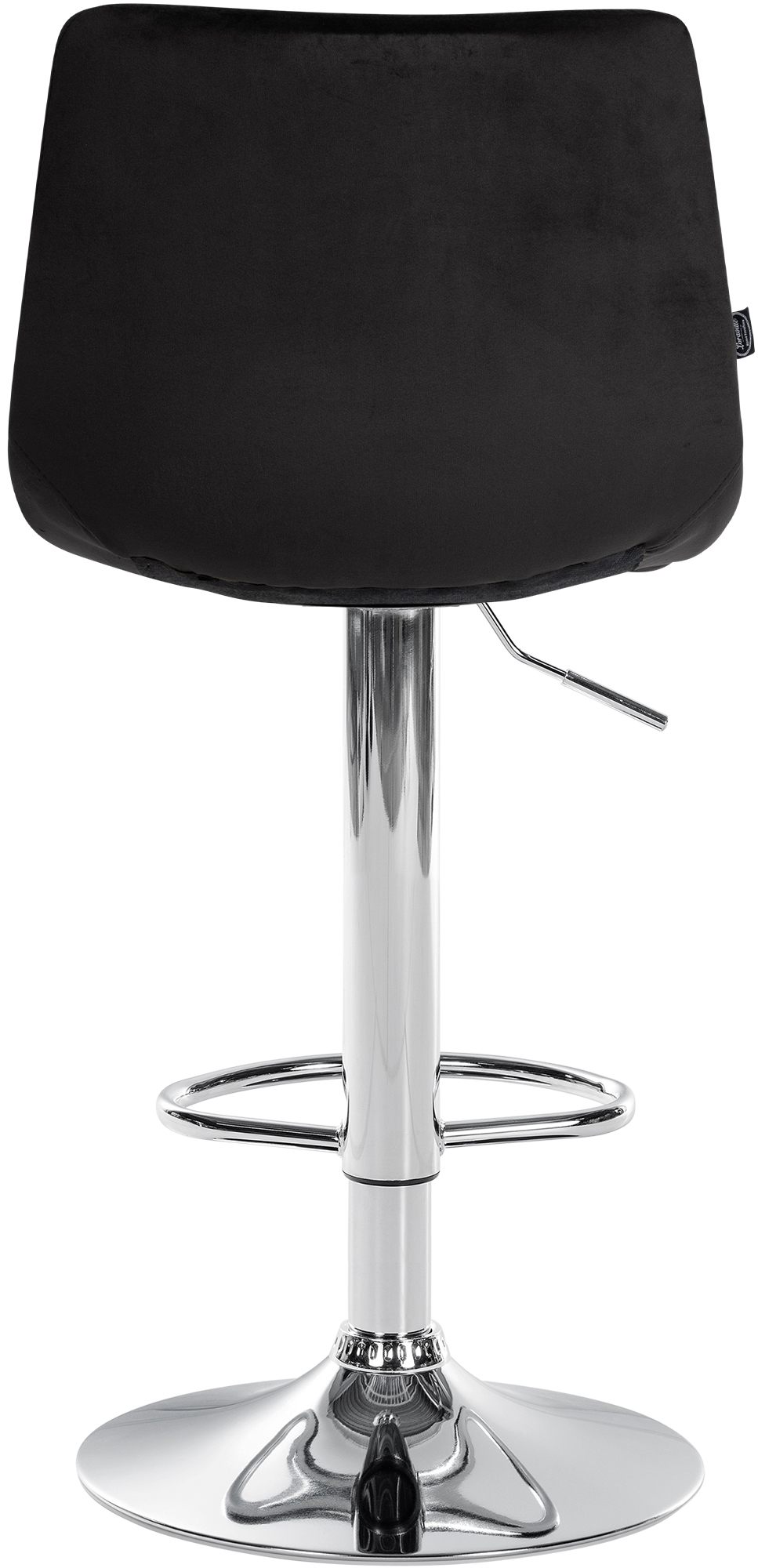 2er Set Barhocker Jerry Samt chrom, schwarz