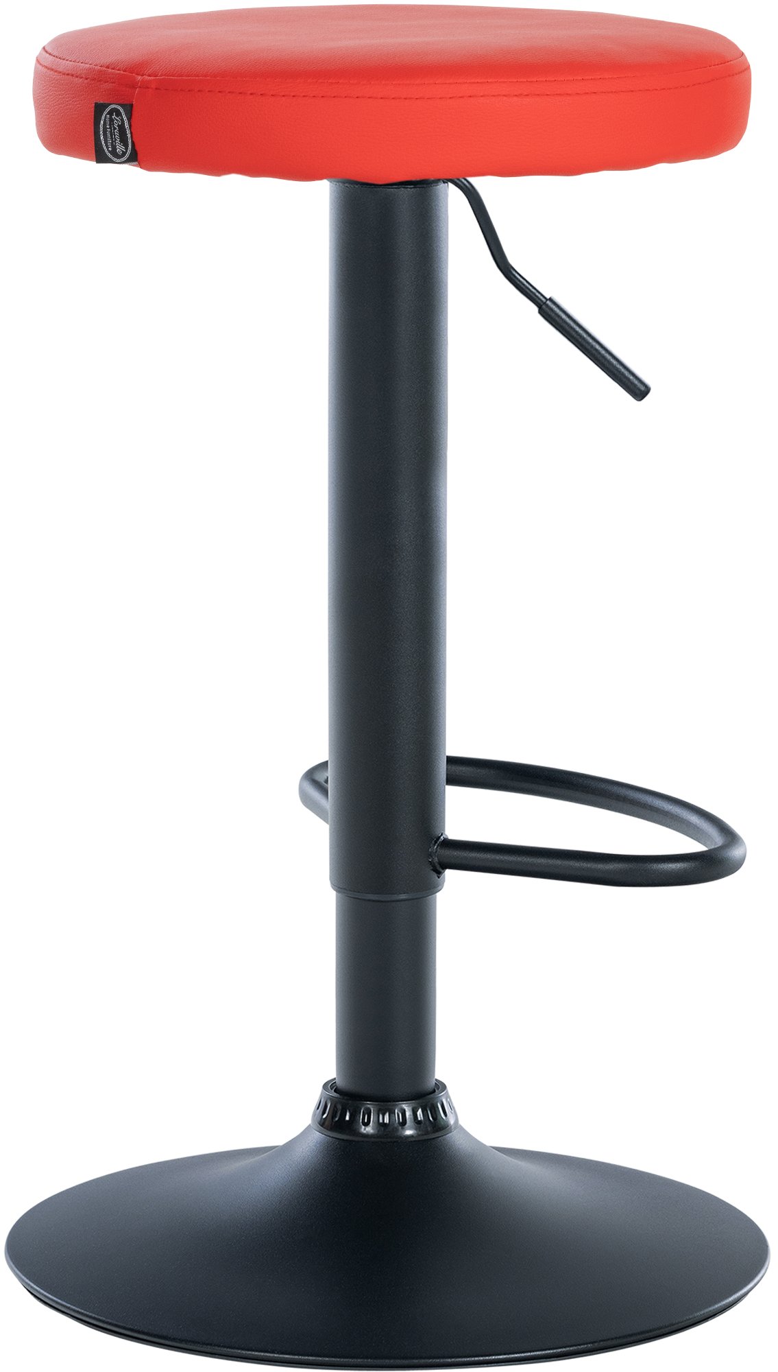 2er Set Barhocker Ponte Kunstleder schwarz, rot