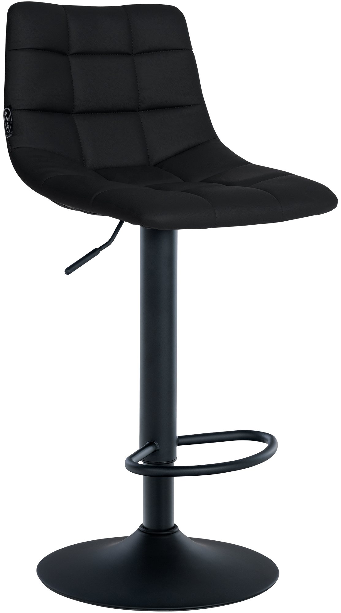Barhocker Jerry Kunstleder schwarz, schwarz