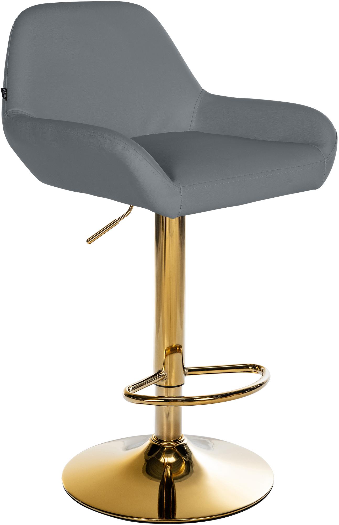 Barhocker Braga Gold Kunstleder, grau