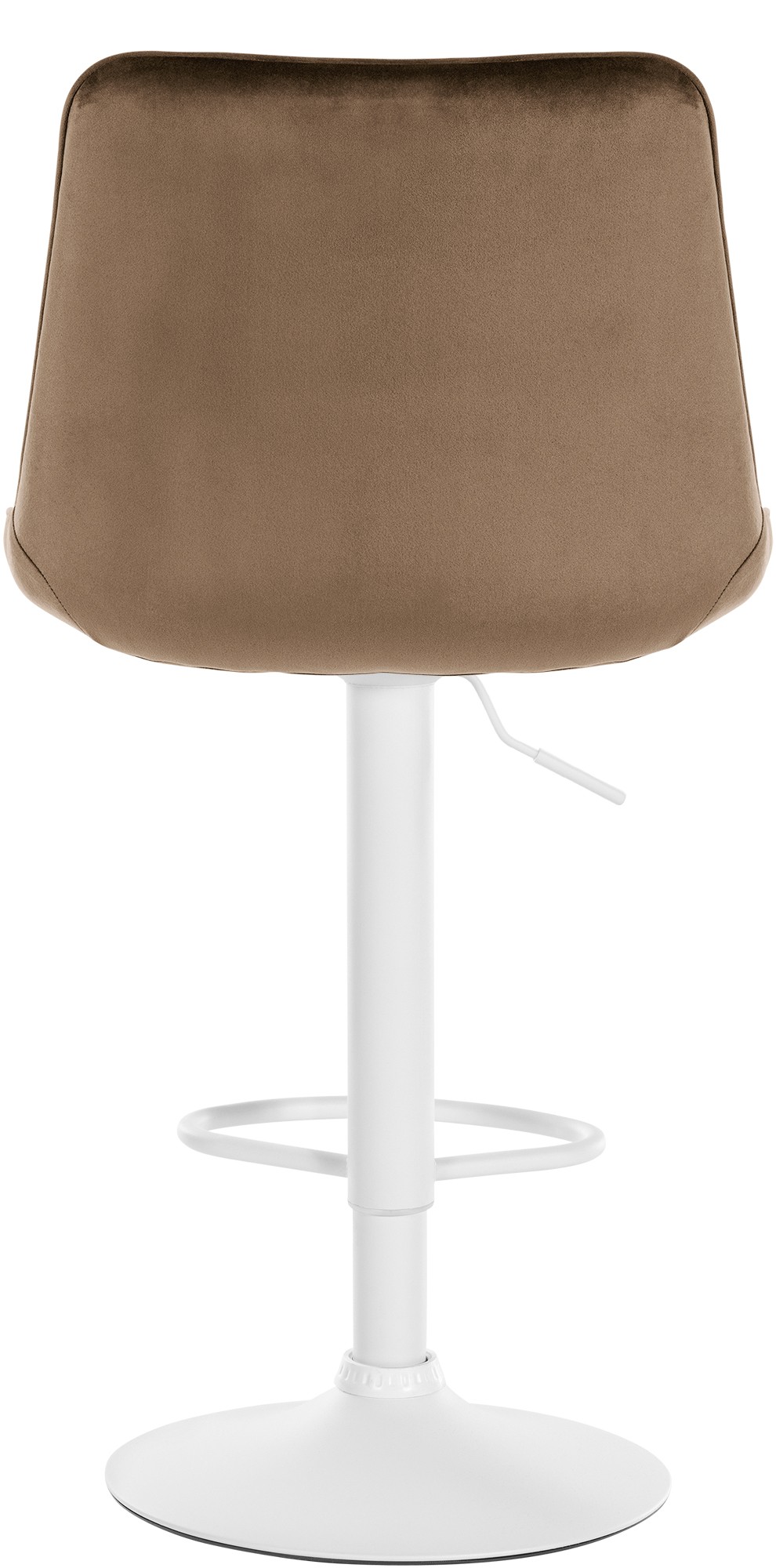 Barhocker Toni Samt weiß, braun