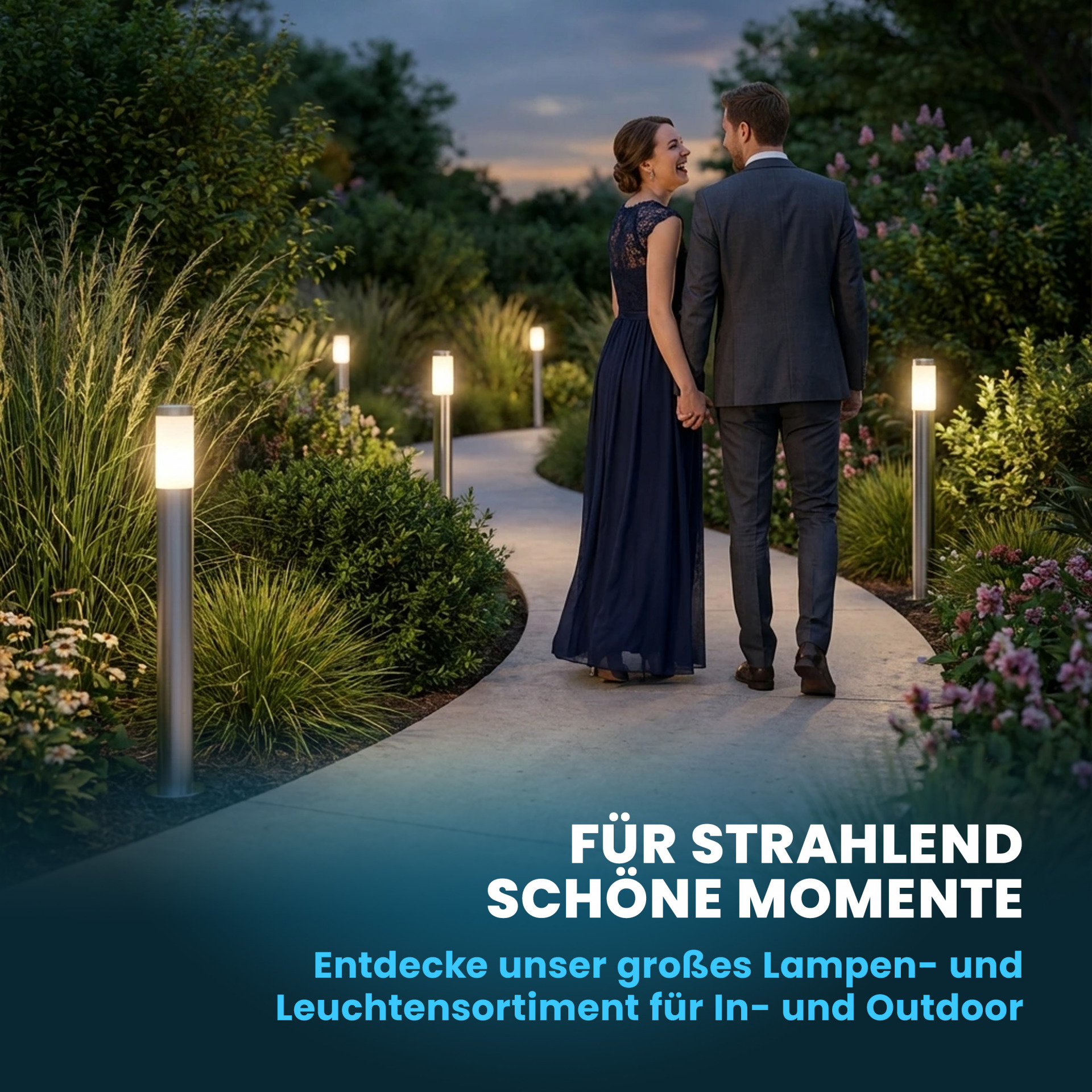 Wegeleuchte Ivy Edelstahl mit Sensor