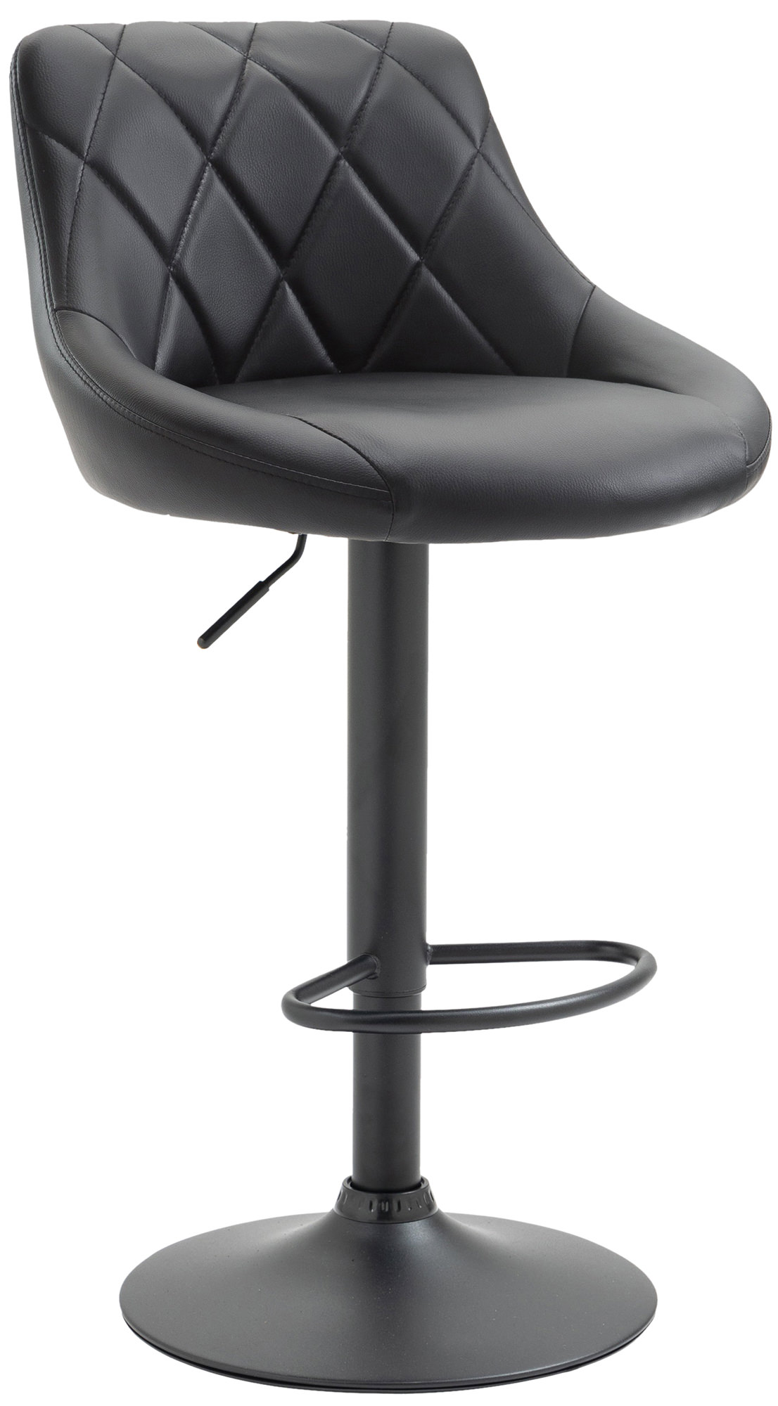 Barhocker Lazio Kunstleder schwarz, schwarz