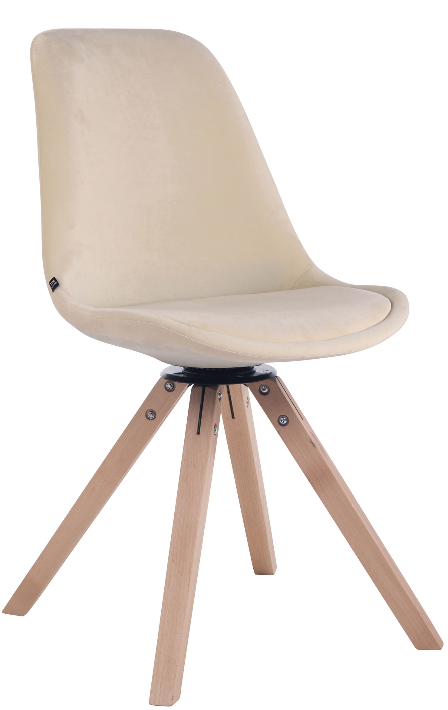 Esszimmerstuhl Troyes Samt Square natura, creme