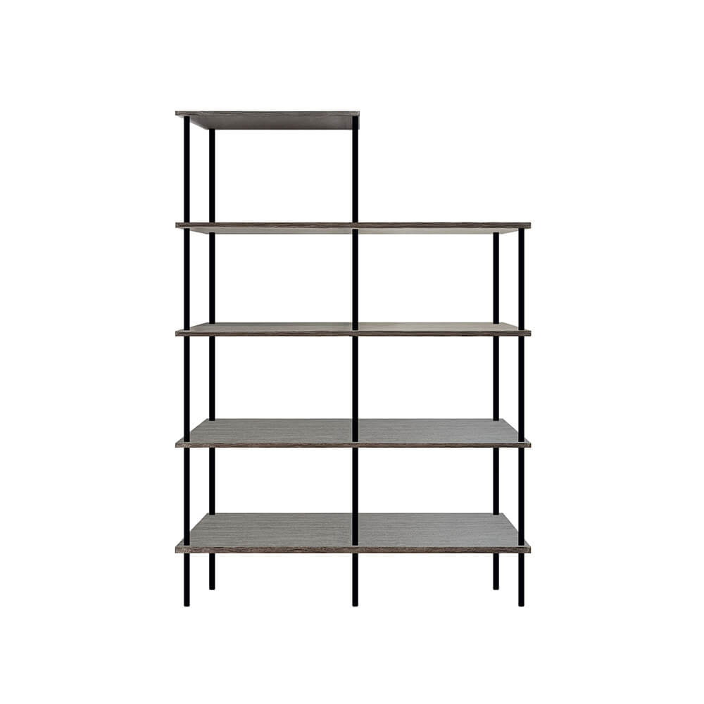 Regal INDU Dark Oak - (L x B x H): 140 x 35 x 196 cm