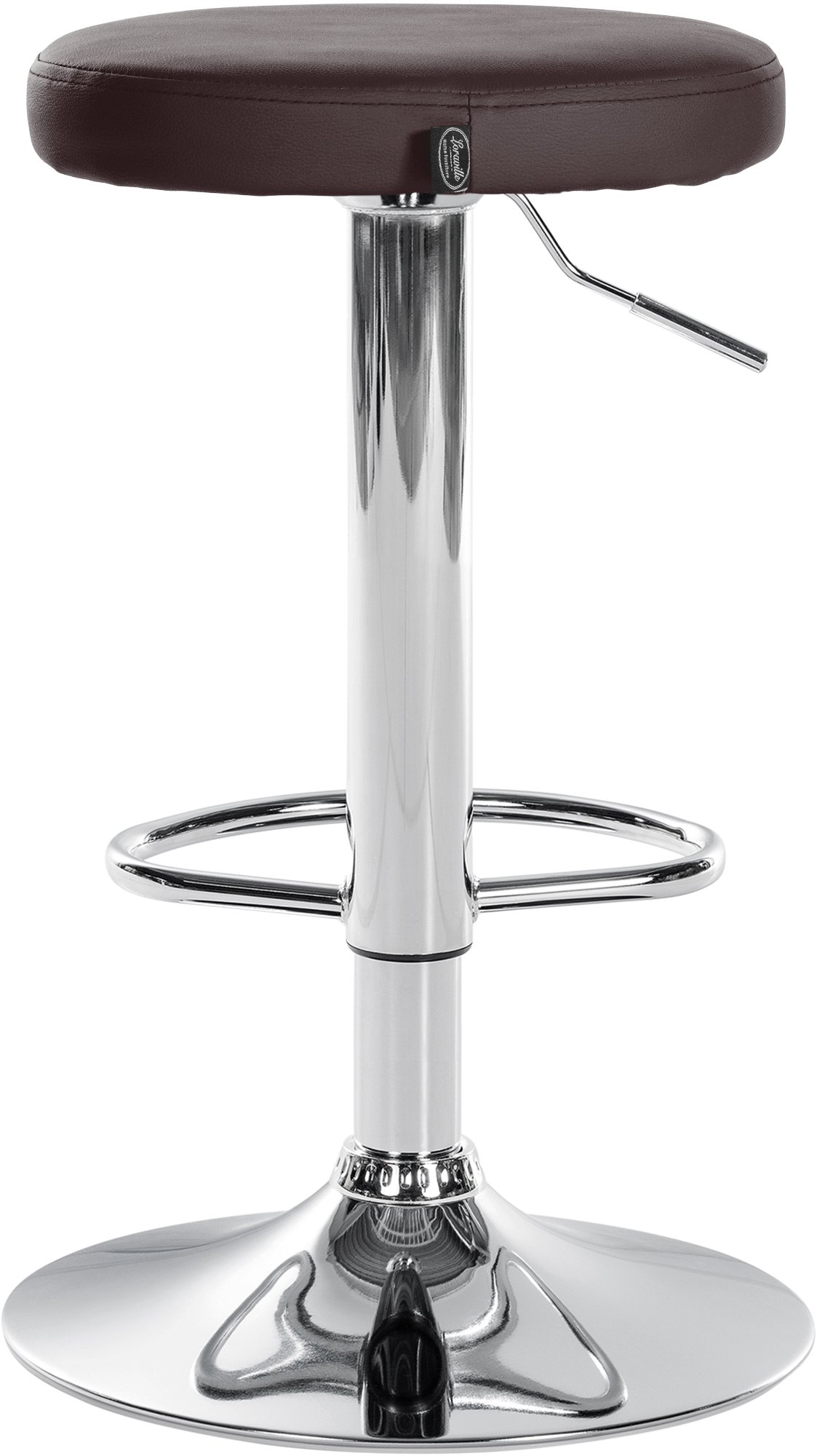 2er Set Barhocker Ponte Kunstleder chrom, braun