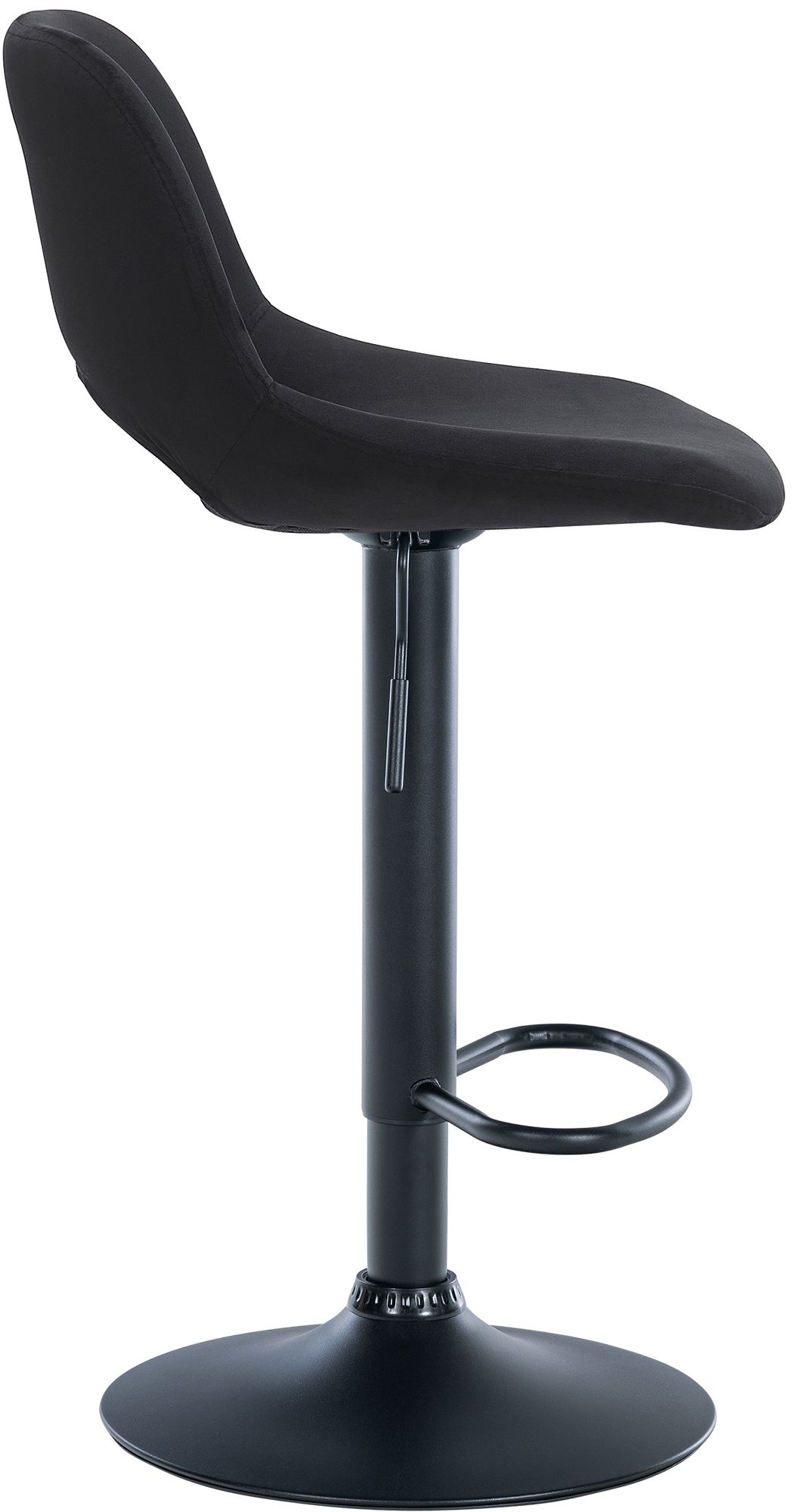 Barhocker Camden Samt schwarz, schwarz