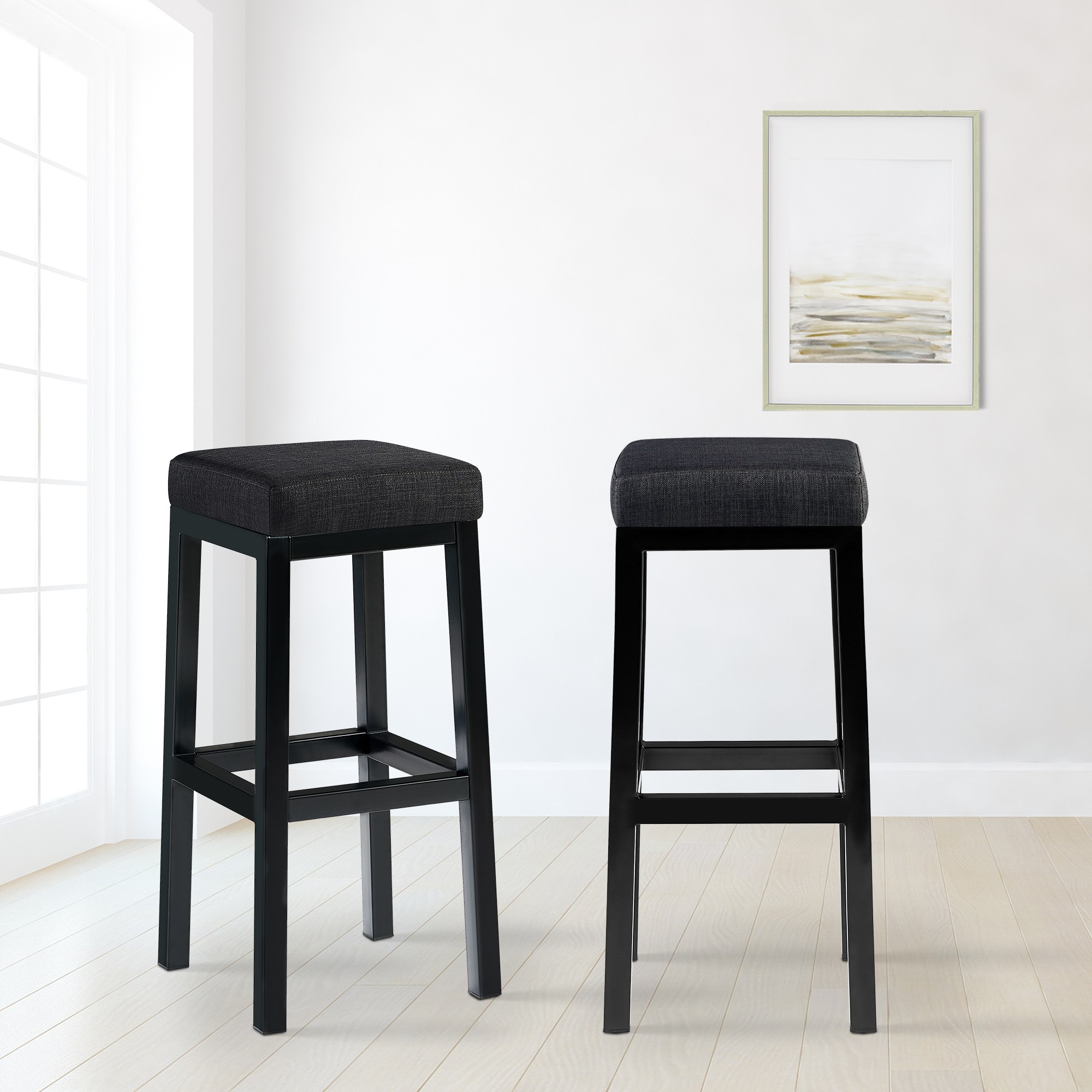 Barhocker Taylor B85 Stoff, dunkelgrau