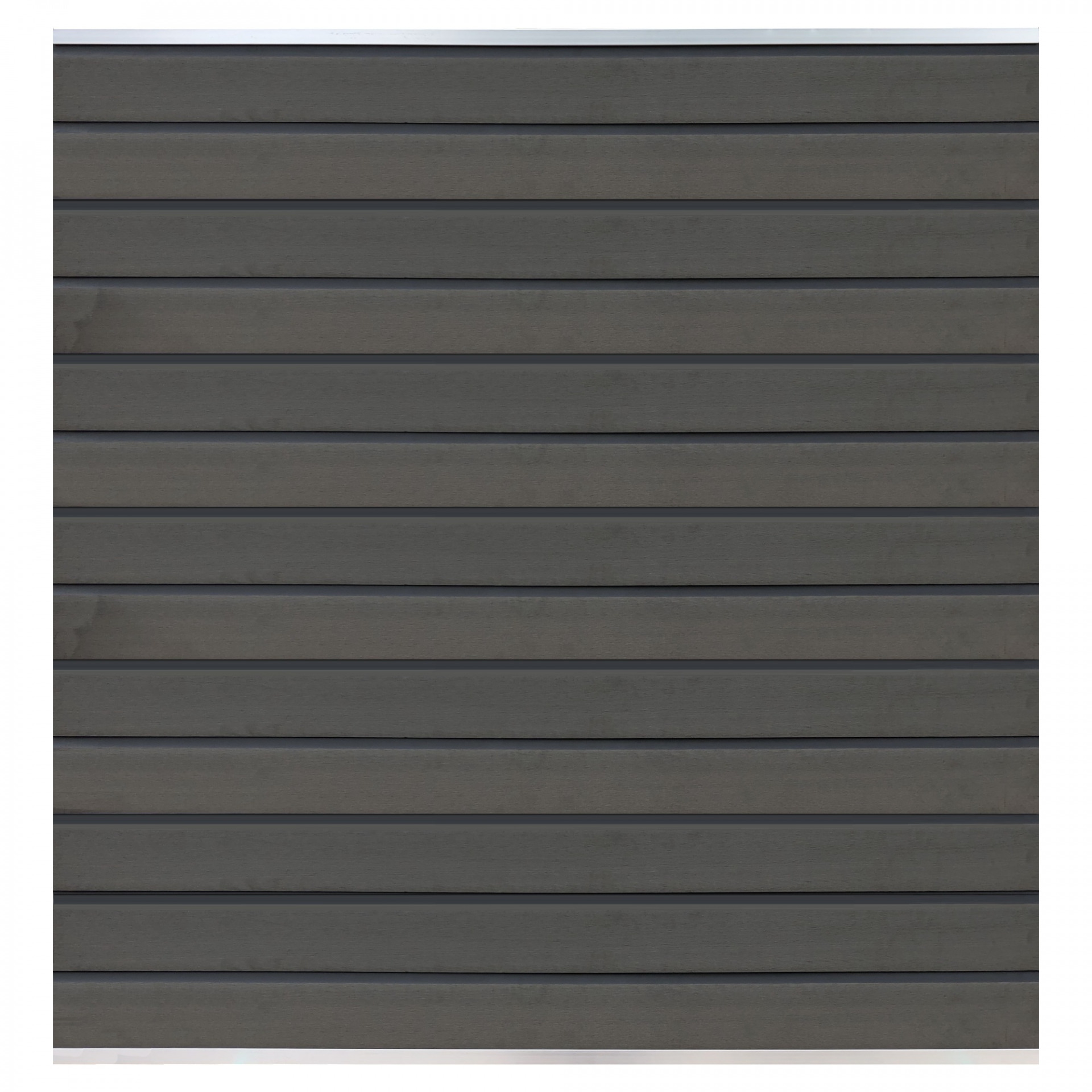 WOLLBACH-Serie, WPC-Steckzaun-Set, ca. 175 x 180 cm, GRAU, inkl. Start & Abschluss silber