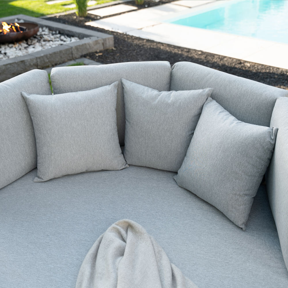 Daybed Outdoor FLORIDA inkl. Beistelltische - Grau