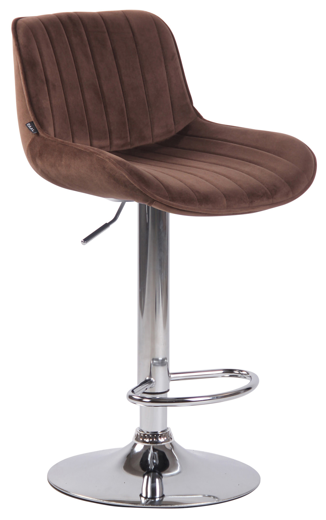 2er Set Barhocker Lentini Samt chrom, braun