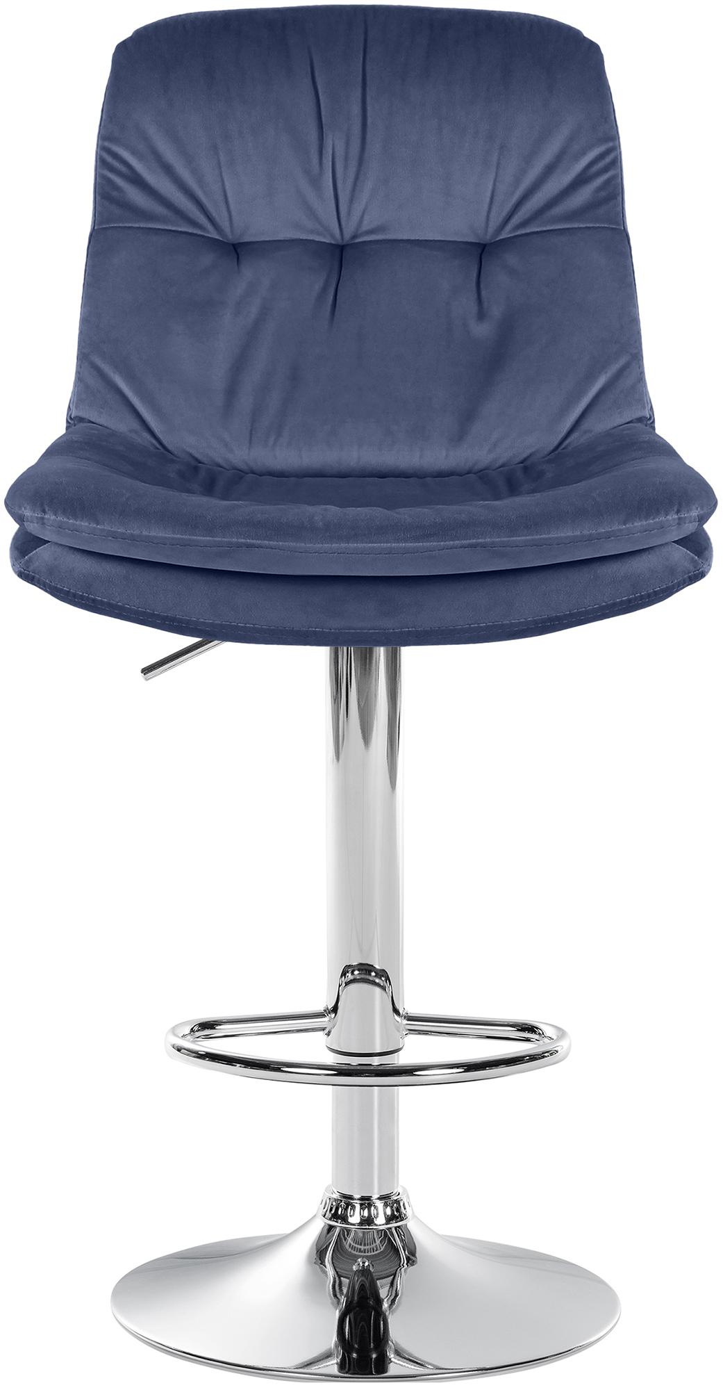 Barhocker Laurel Samt chrom, blau