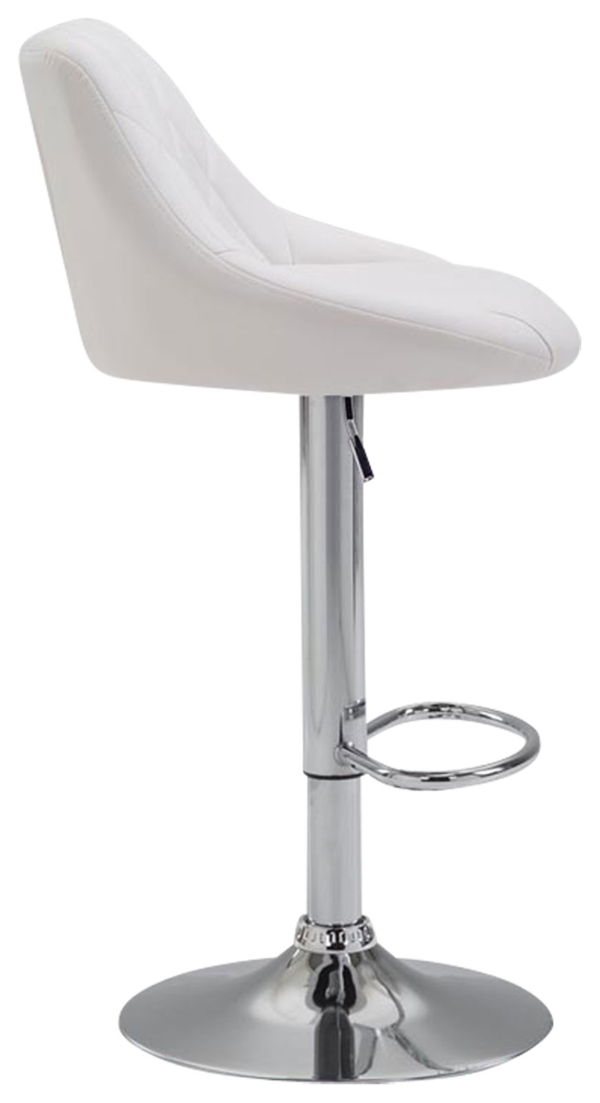 Barhocker Lazio Kunstleder chrom, weiß