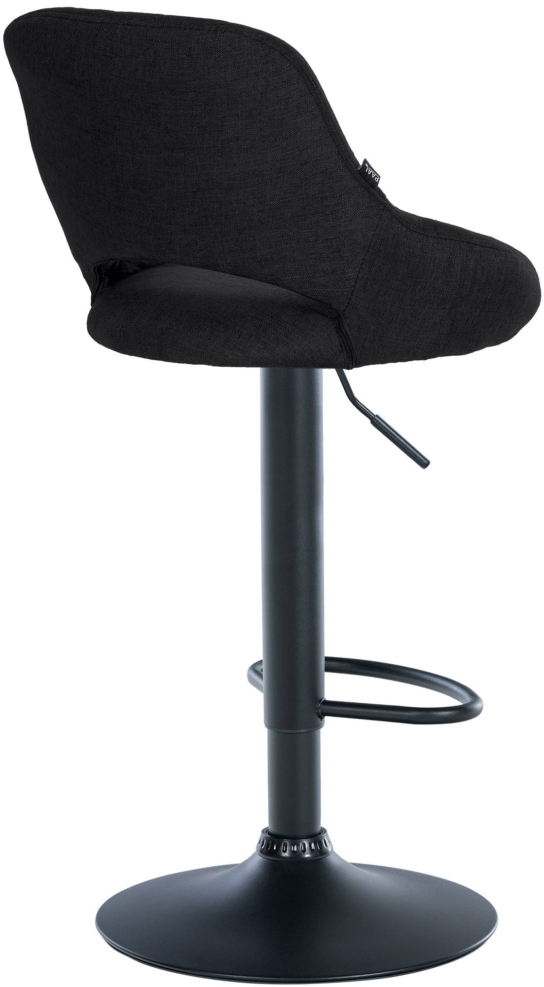 Barhocker Milet Stoff schwarz, schwarz