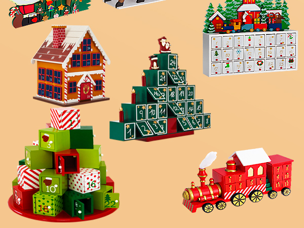 Adventskalender Weihnachtsbaum Holz
