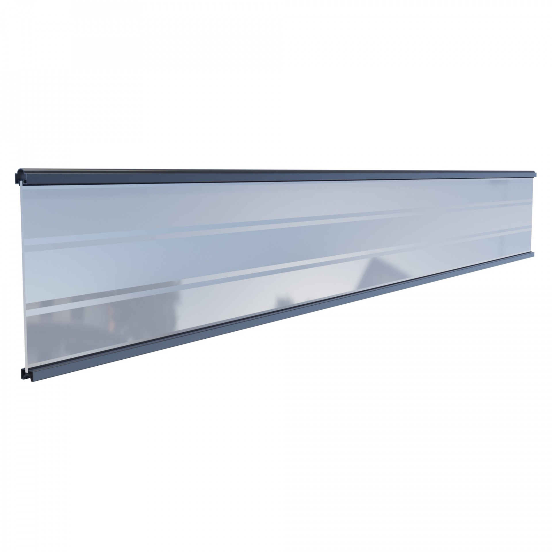 TJÖRN-Serie WPC-Steckzaunsystem, Glasfüllung, 6 x 206 x 1793 mm, ANTHRAZIT