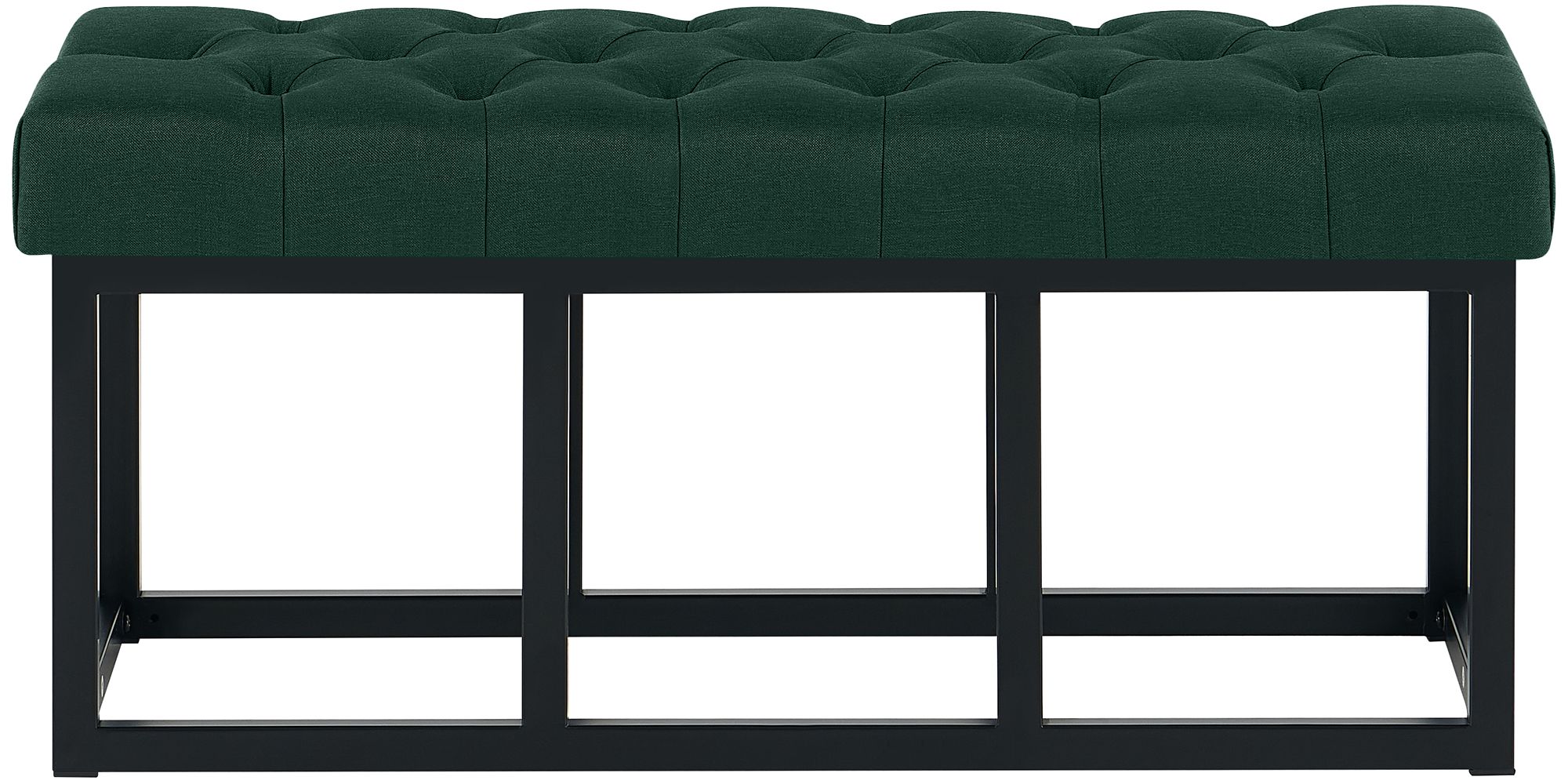 Sitzbank Amun Stoff Schwarz 100 cm, grün