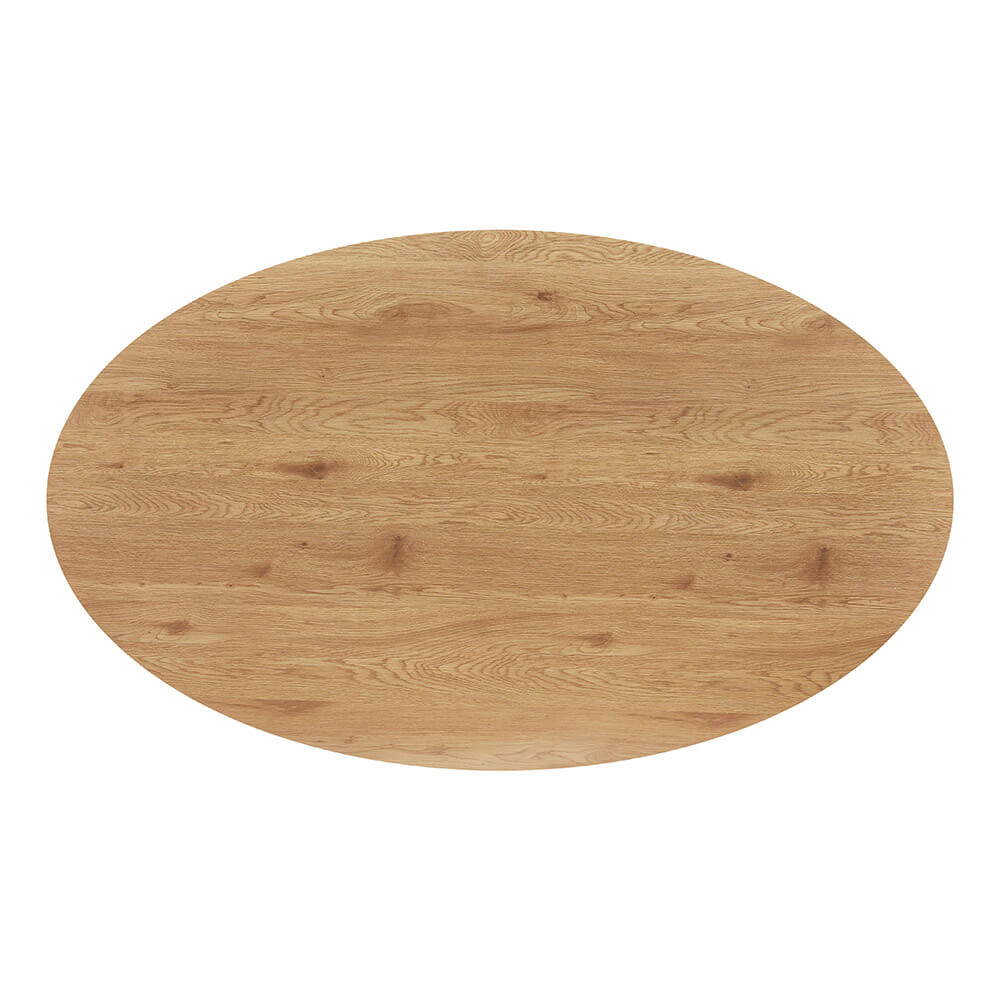 Esstisch Oval AVENTIS inkl. Sternfuß - 200 x 120 cm Light Oak
