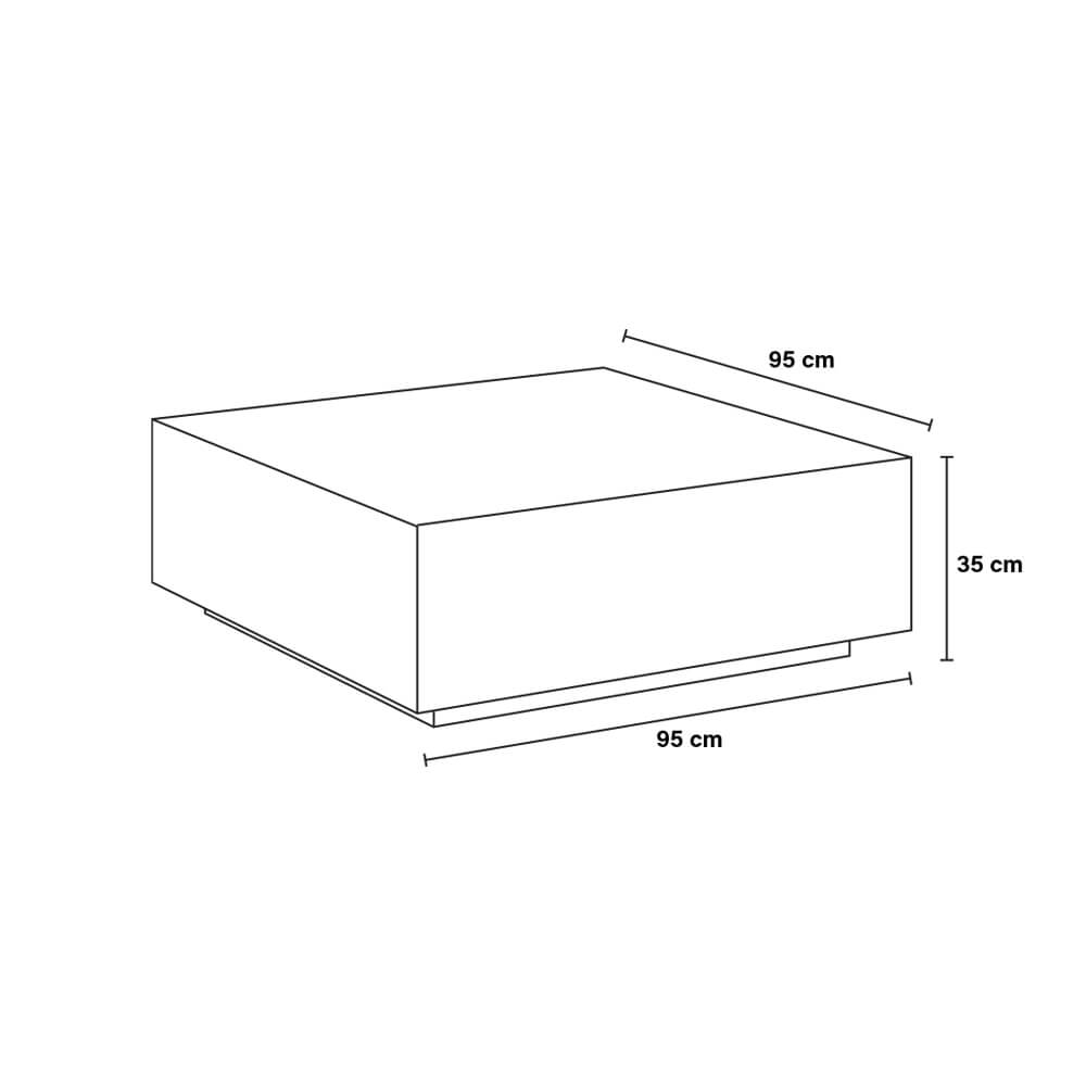 Couchtisch Marmor AMIRI XL - 95 x 95 cm Schwarz