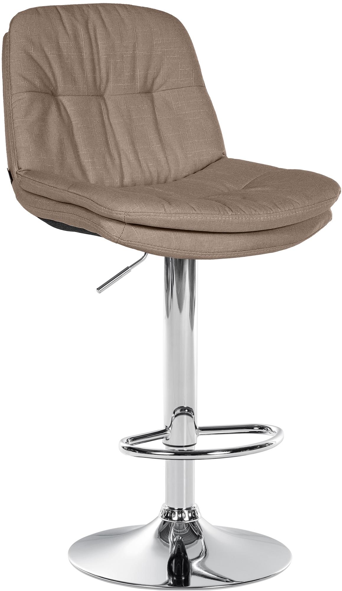 Barhocker Laurel Stoff chrom, taupe