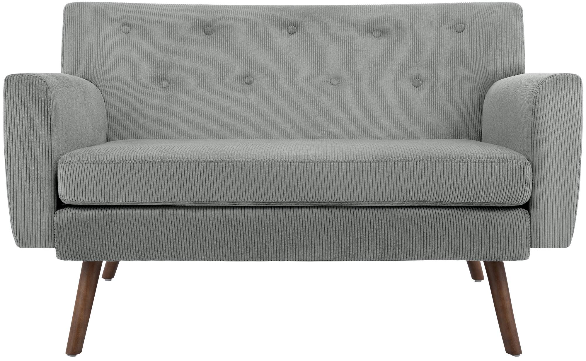 Sofa Kioni Cord, grau
