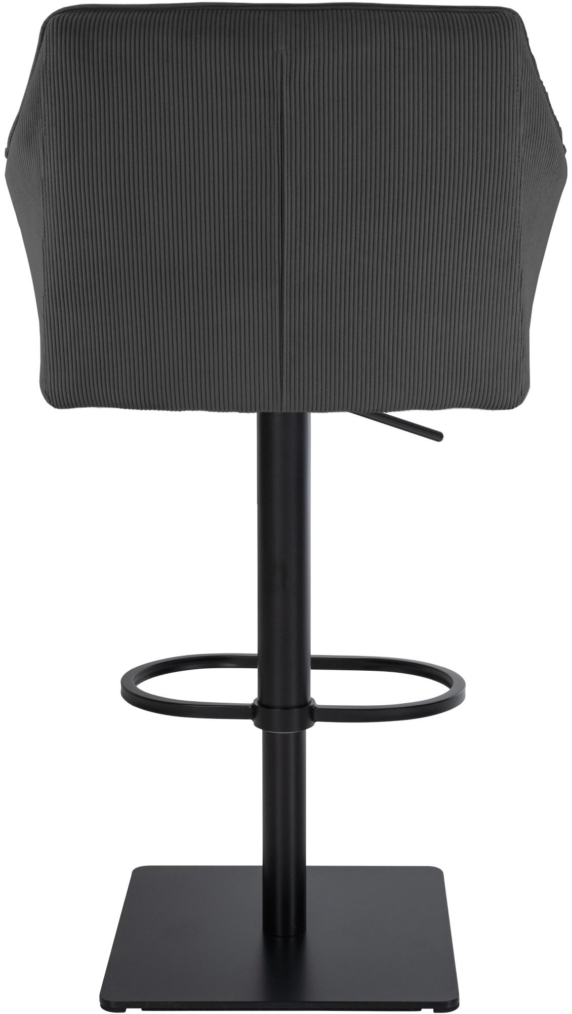 Barhocker Damaso B Cord, dunkelgrau