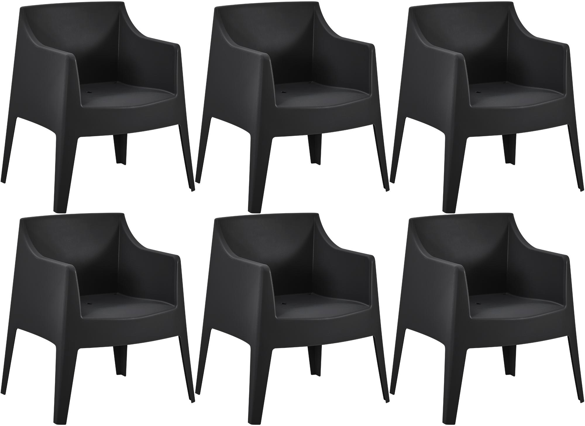 6er Set Stühle Bartal, schwarz