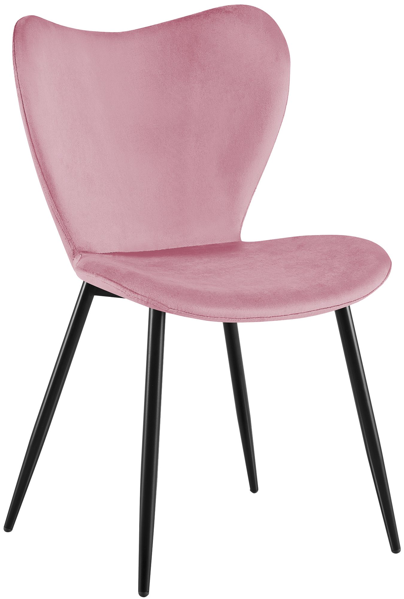 Esszimmerstuhl Maika Samt, rosa