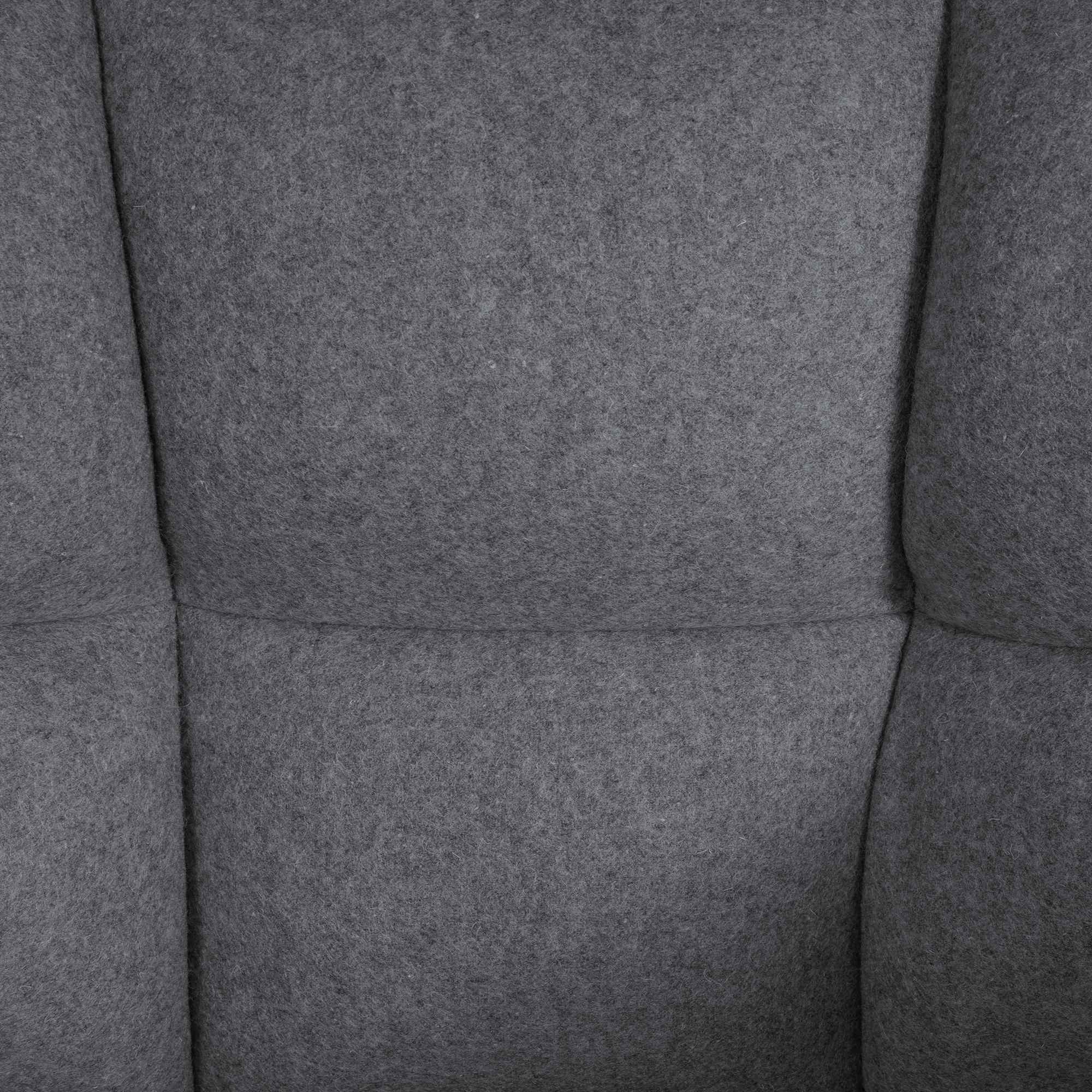 Barhocker Damaso B Filz mit 4-Fuß Gestell, grau