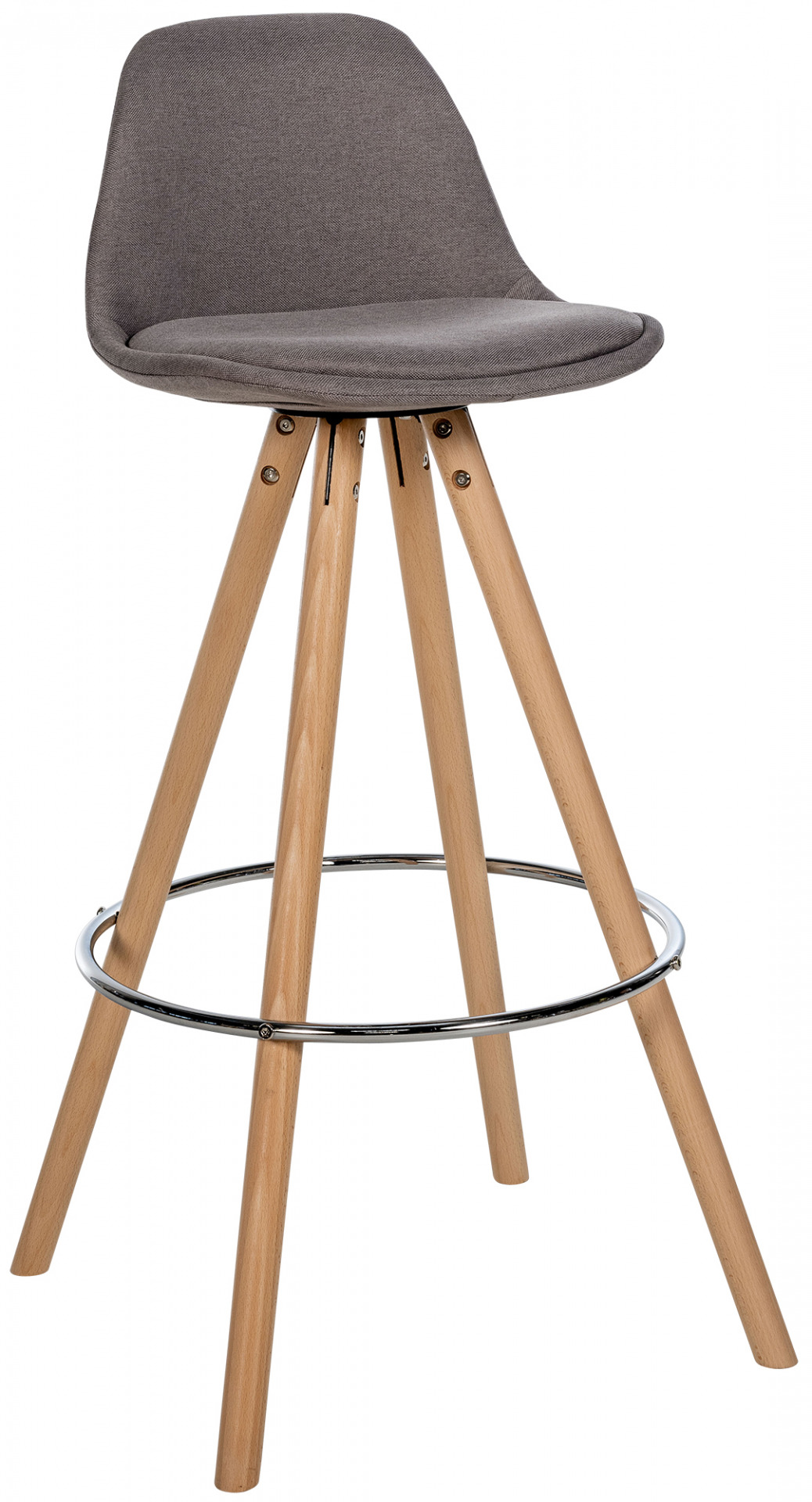 Barhocker Corbin Stoff Rund natura, taupe