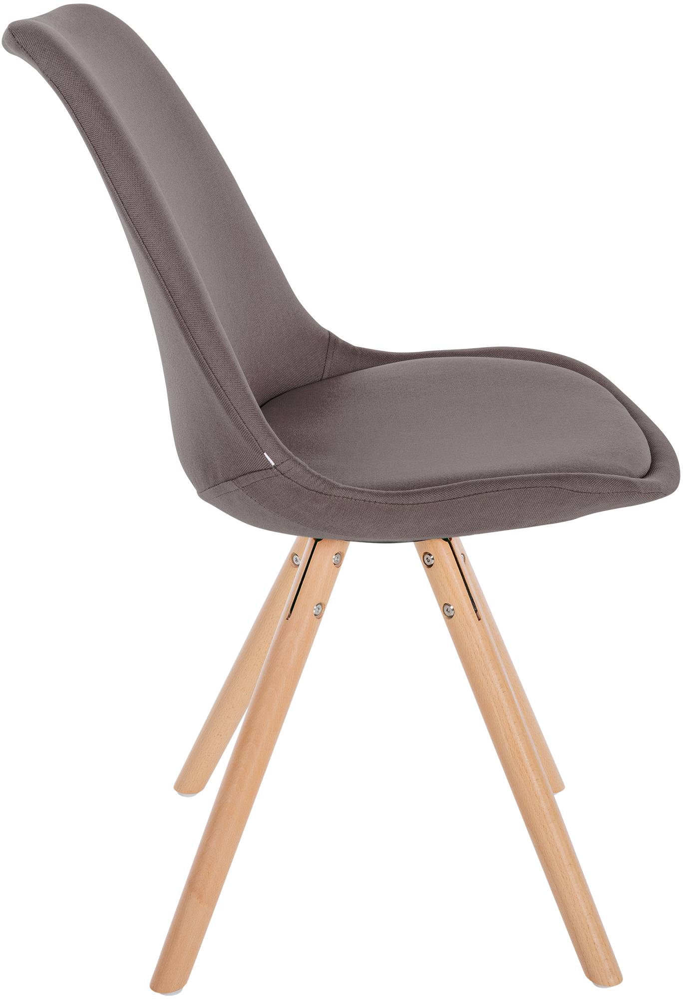 Stuhl Sofia Stoff Rund, taupe