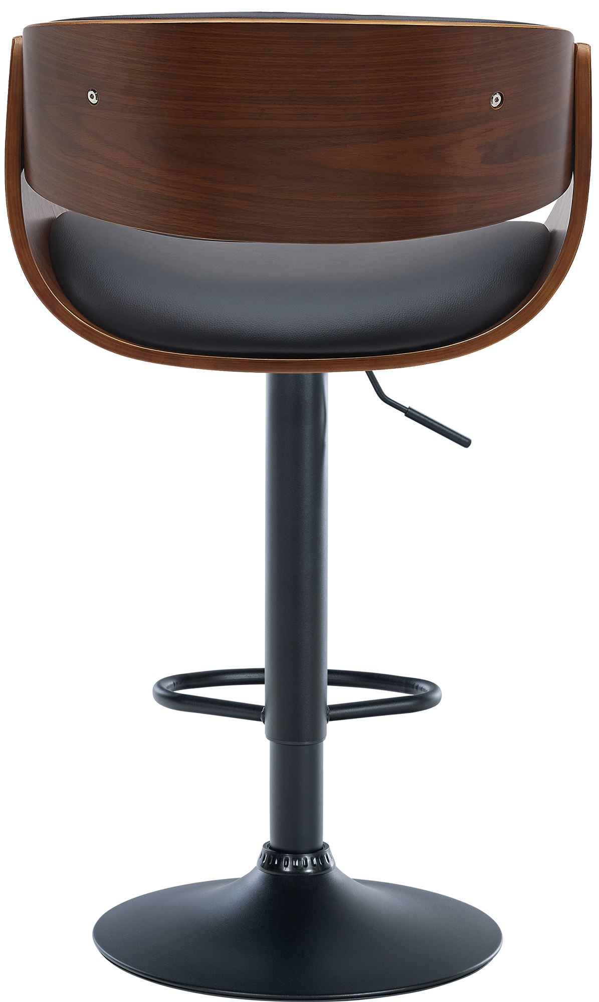 2er Set Barhocker Portmore Kunstleder B, walnuss/schwarz