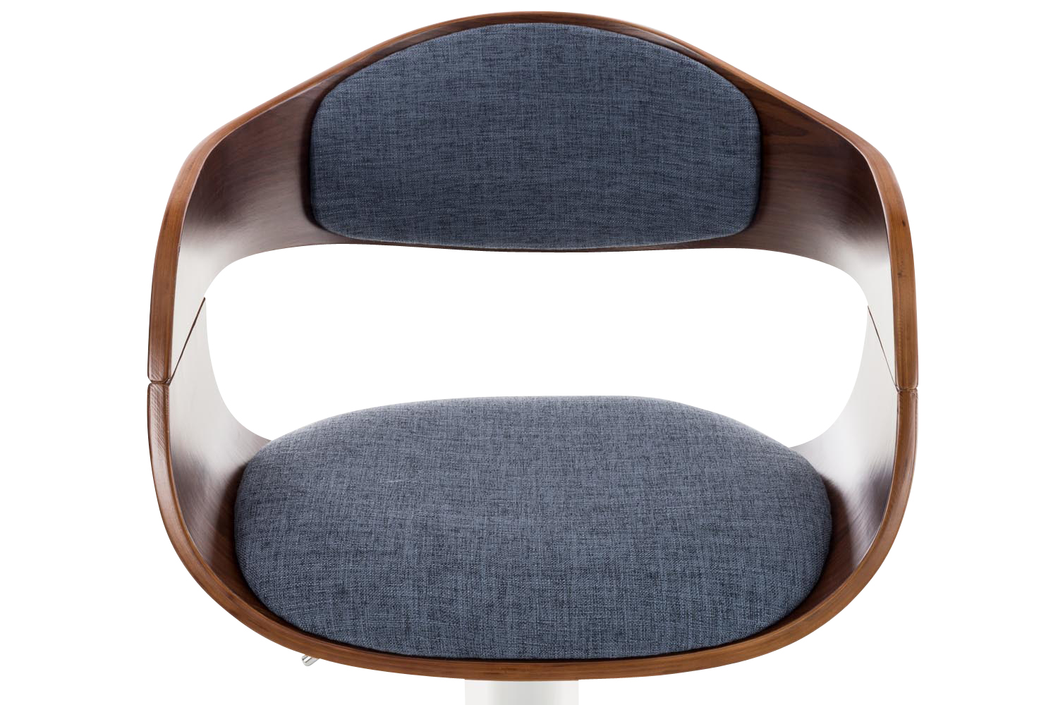 Barhocker Kingston C Stoff, walnuss/blau
