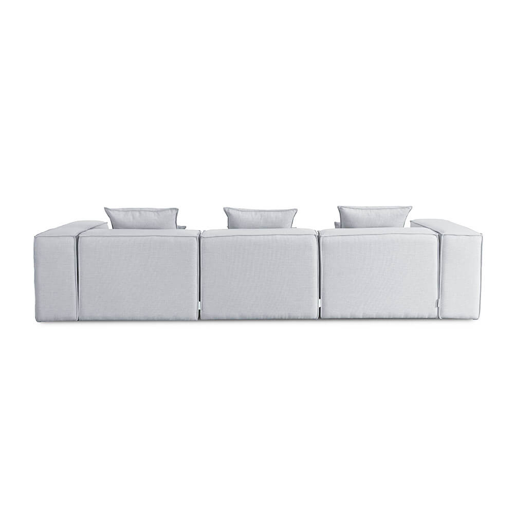 Modulares Sofa VERONA L - 327 x 207 cm Hellgrau