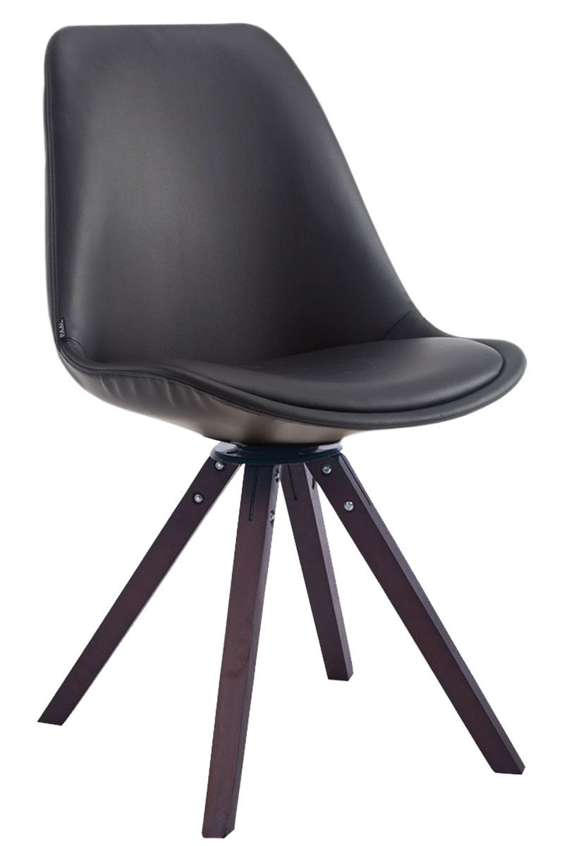 Besucherstuhl Calais Drehbar Walnuss Square, schwarz