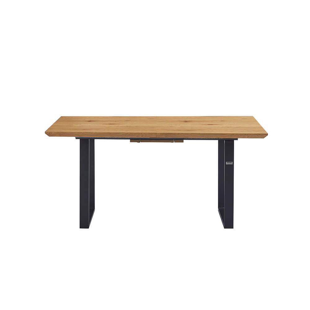 Esstisch Eckig Ausziehbar AVENCIA inkl. U-Fuß - 160-200 x 100 cm Light Oak