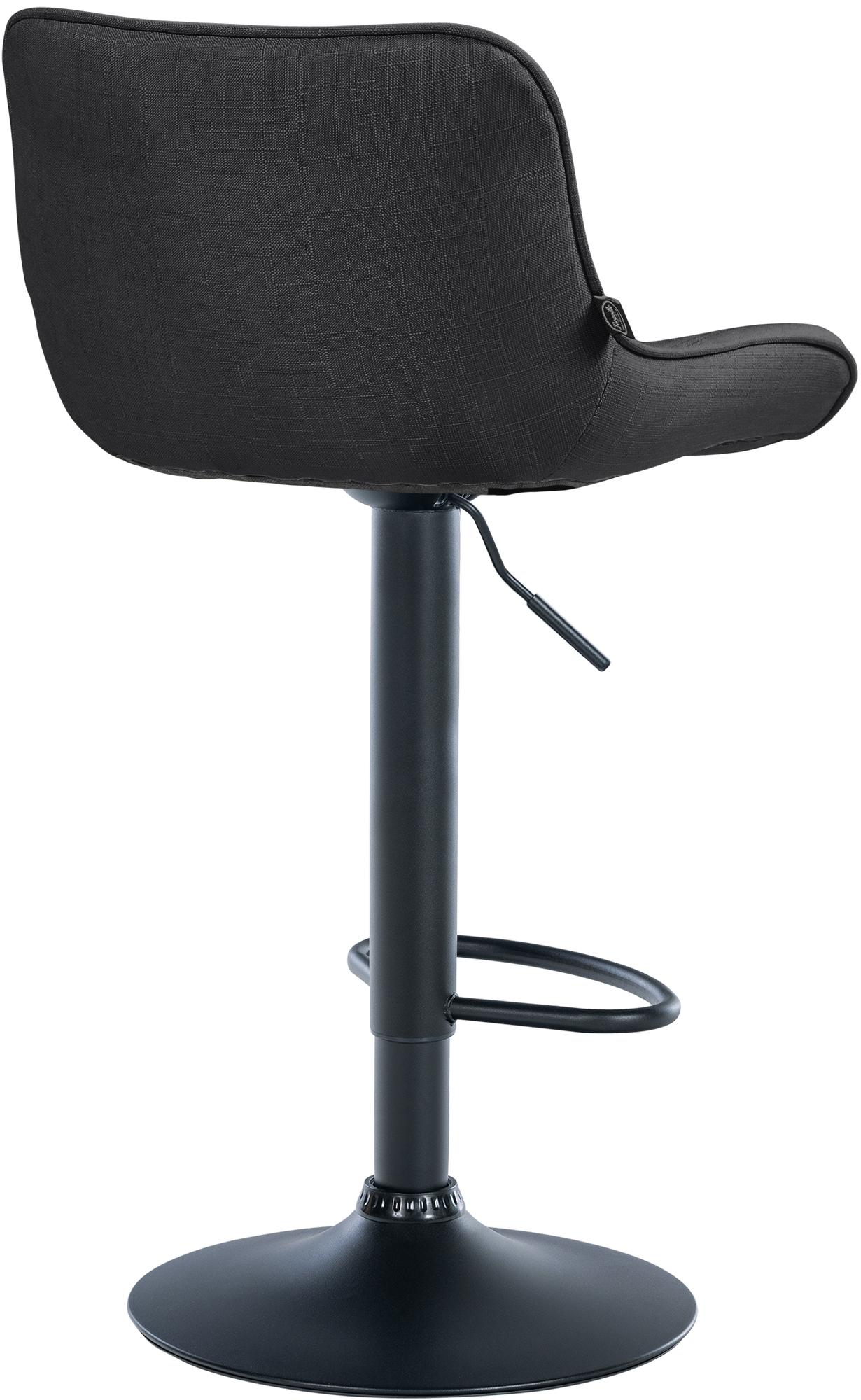 Barhocker Vonore Stoff schwarz, dunkelgrau