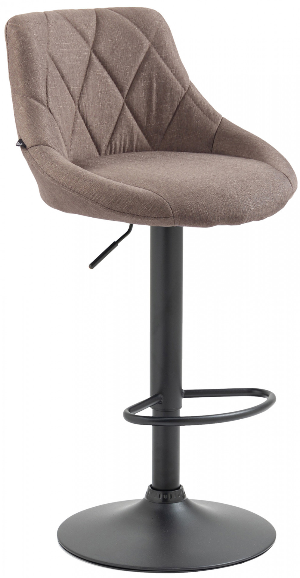 Barhocker Lazio Stoff schwarz, taupe