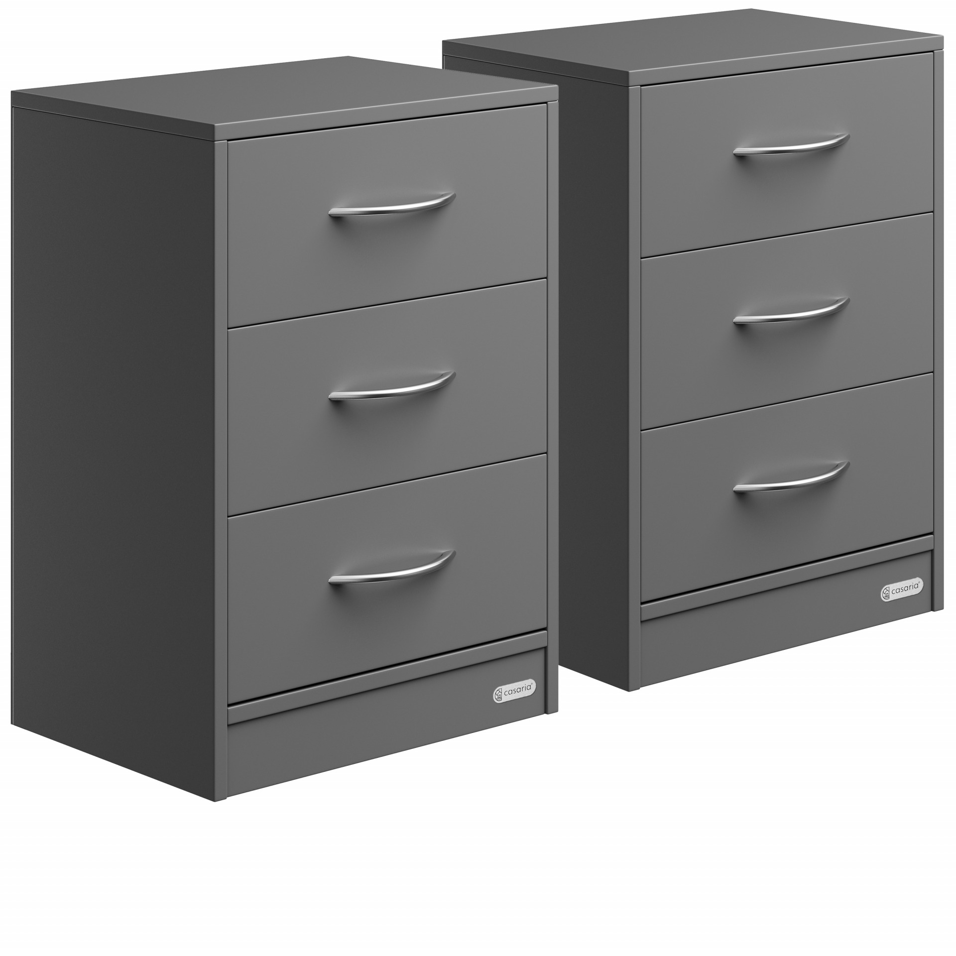 Nachttisch Eloise 2er-Set Anthrazit 54x39x28cm
