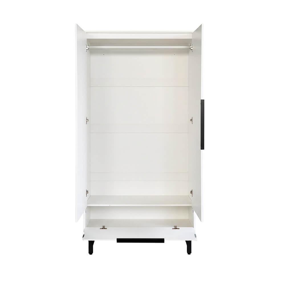 Kleiderschrank NYLA Weiß - 100 x 200 cm