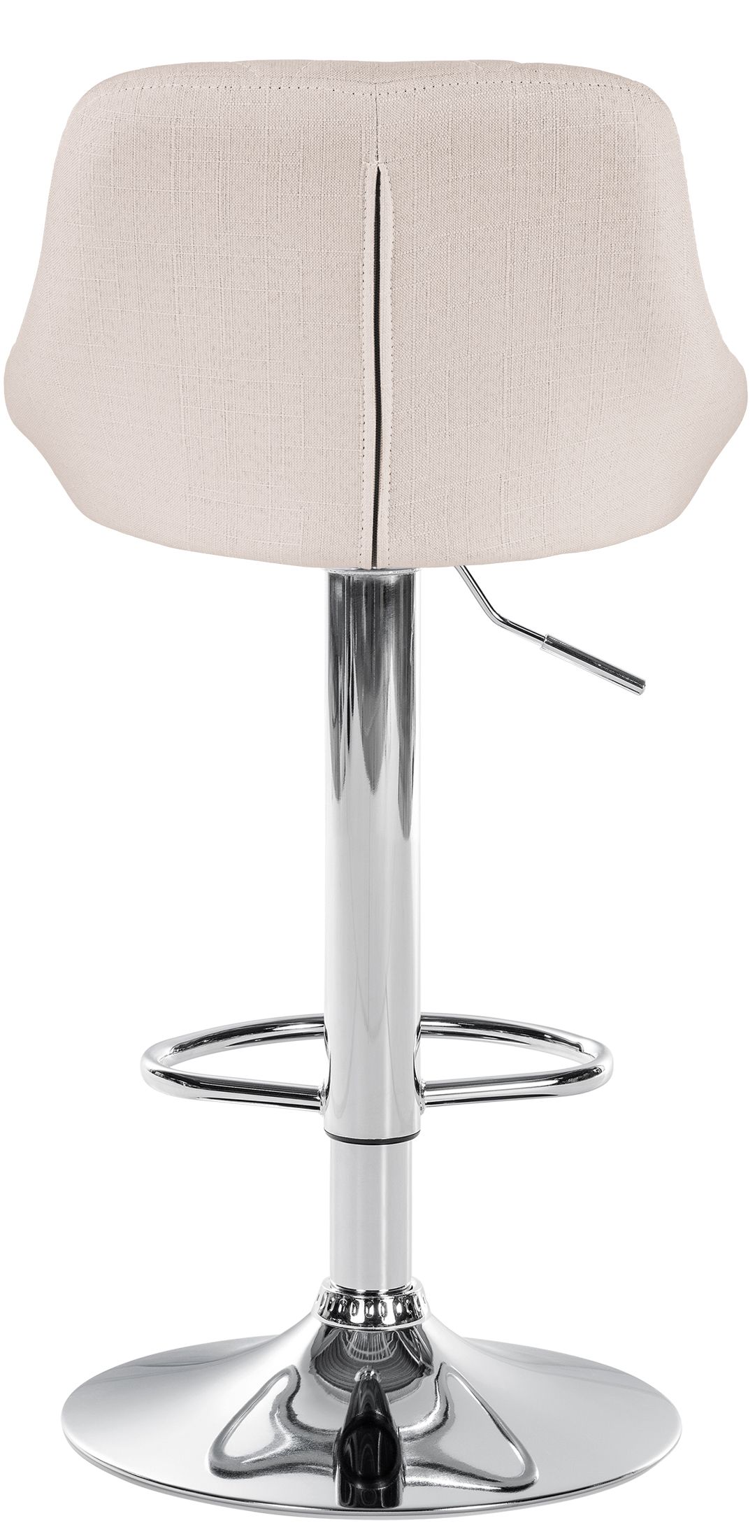 Barhocker Lazio Stoff chrom, creme